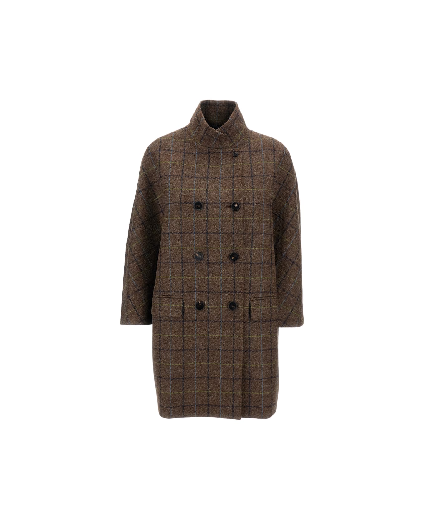 Alberto Biani Shetland Wool Coat - Brown