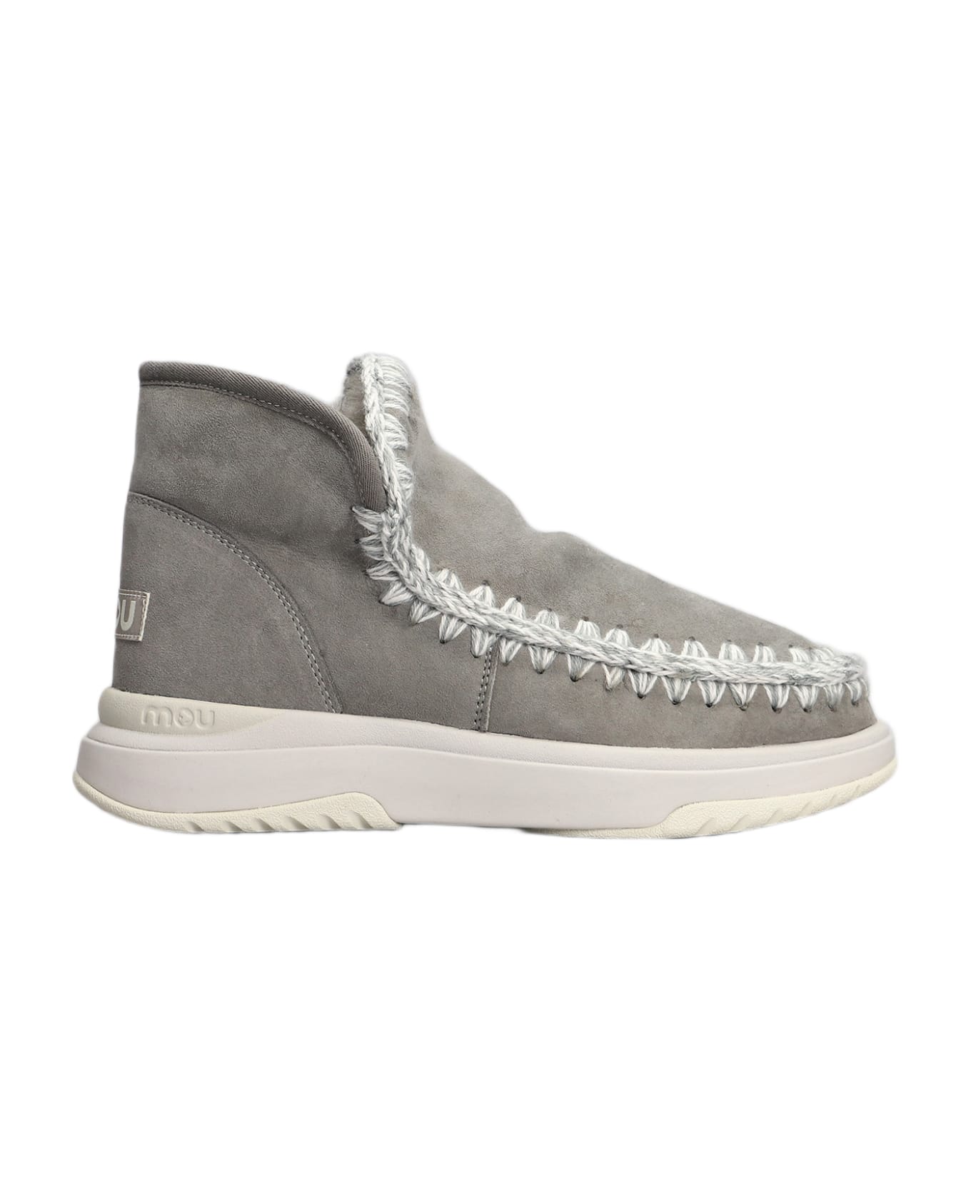 Mou Eskimo Jogger Sneakers In Grey Suede - grey