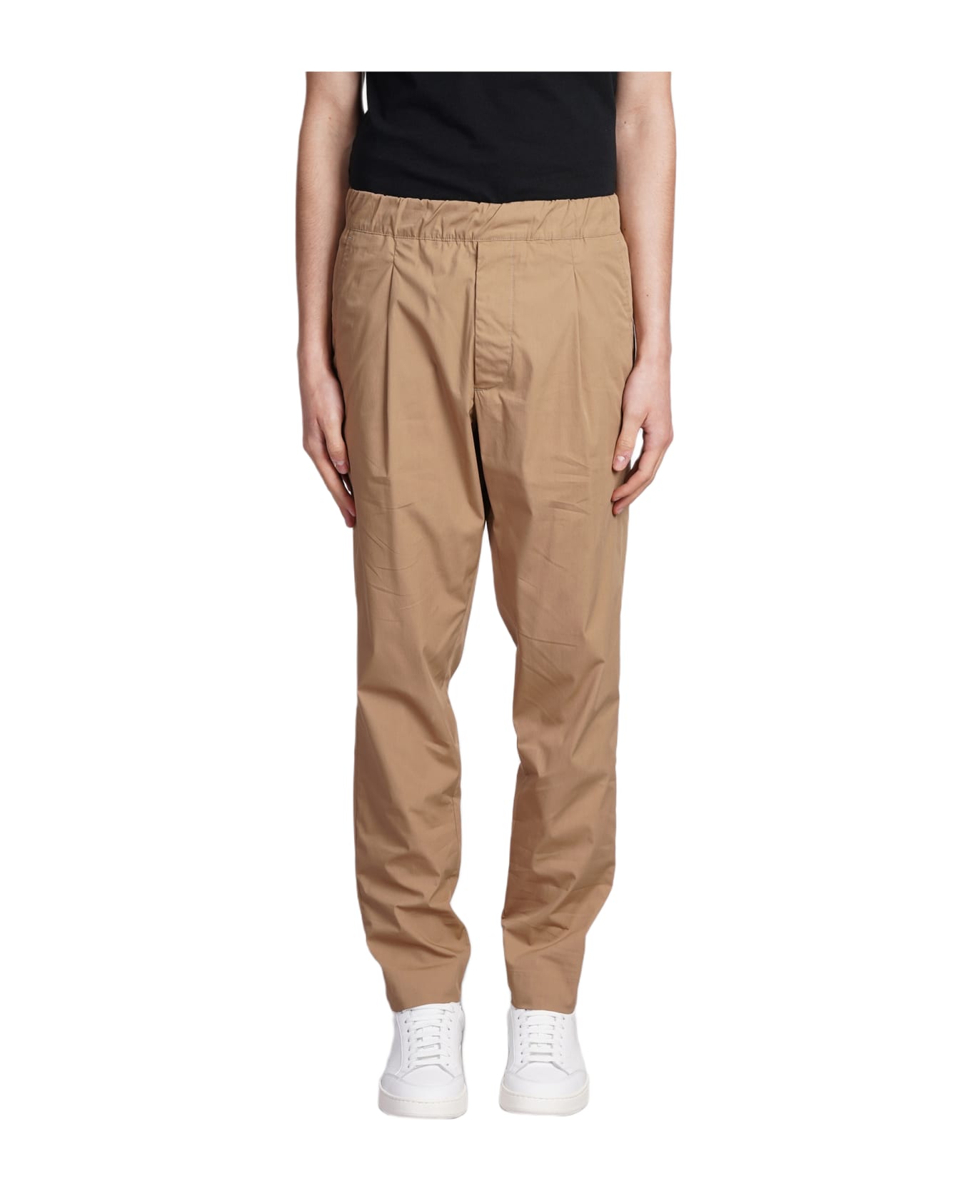 Low Brand Patrick Pants In Camel Cotton - Camel