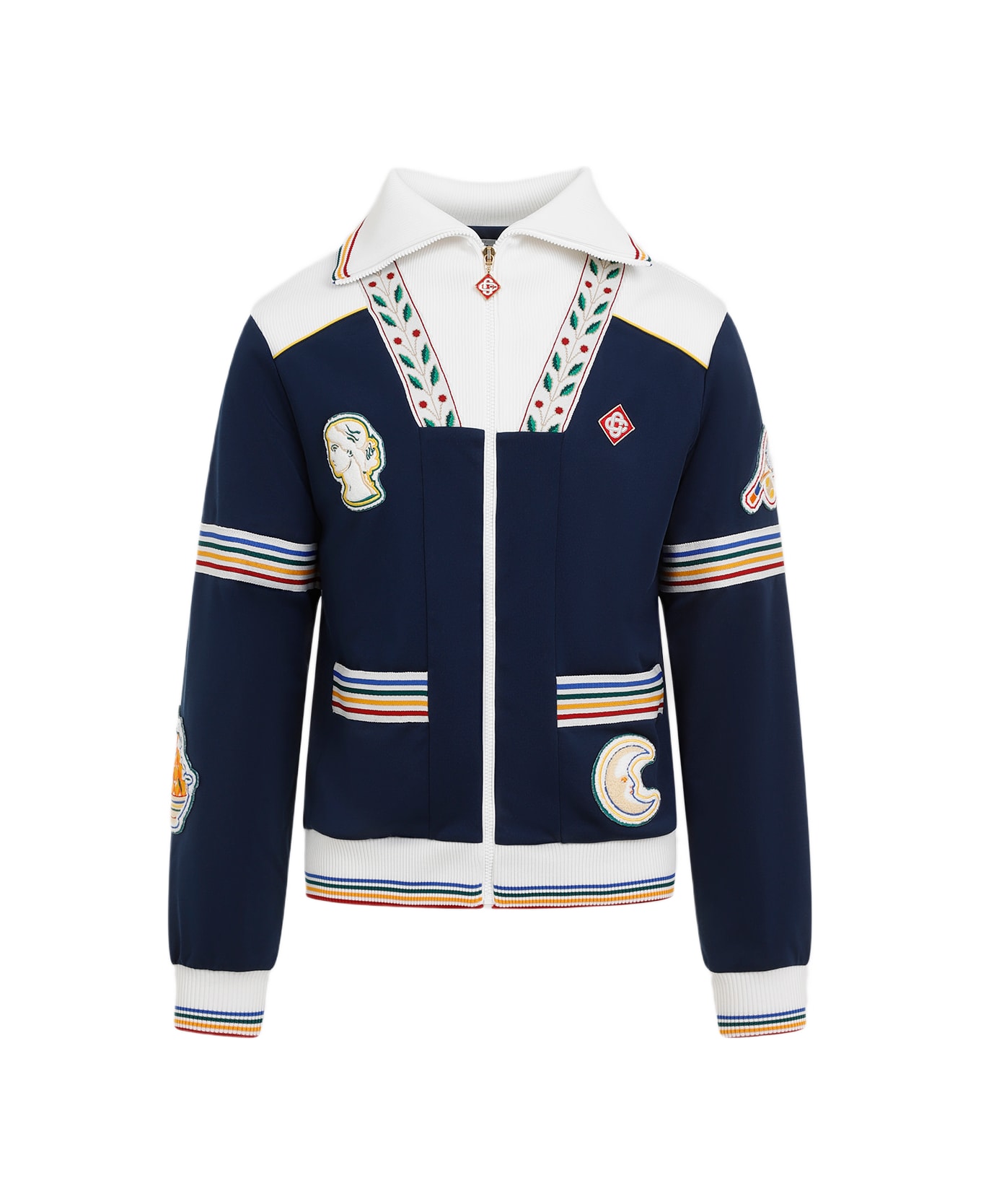 Casablanca Zip-up Sweatshirt - Navy