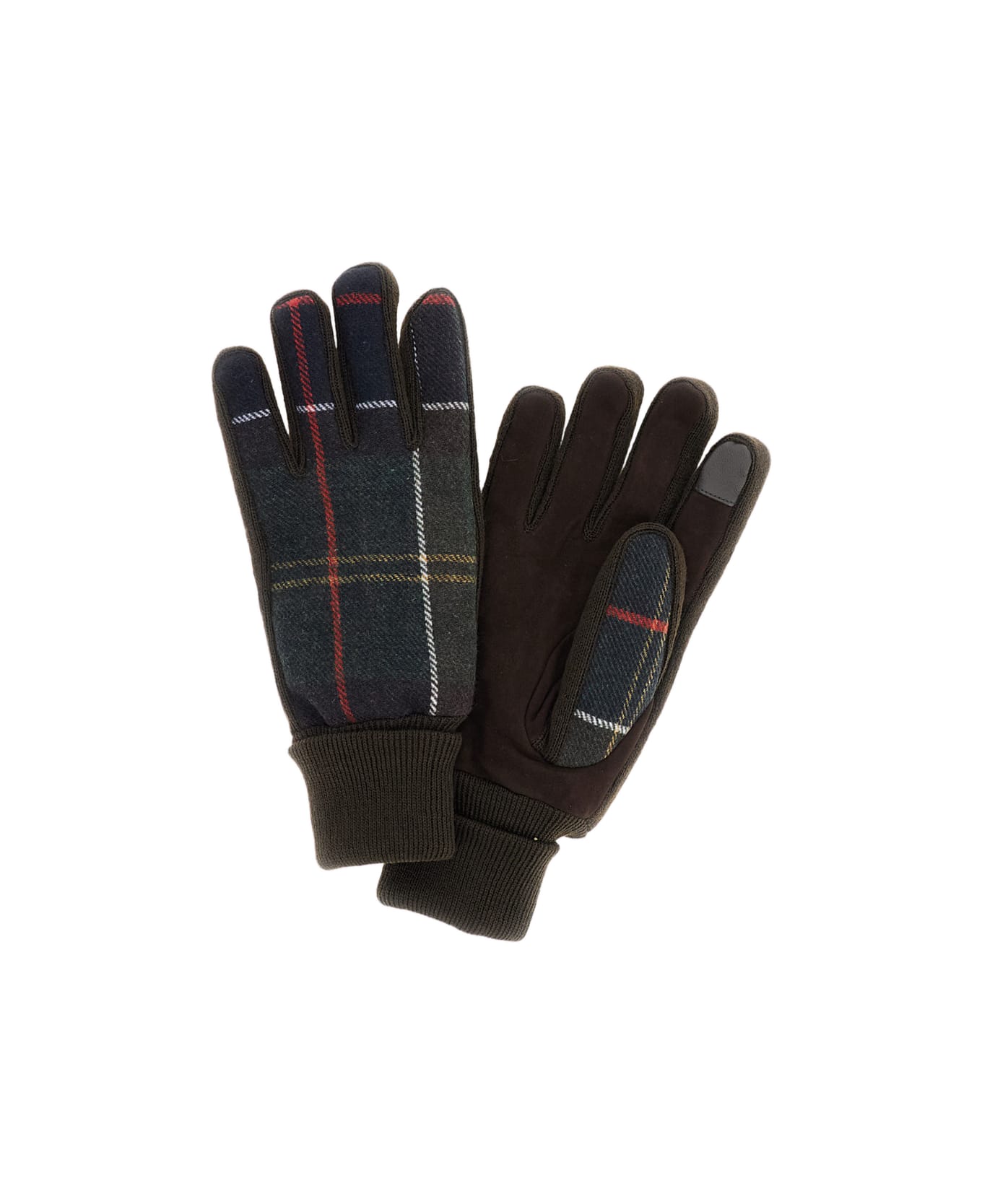Barbour Hackney Tartan Gloves - Black