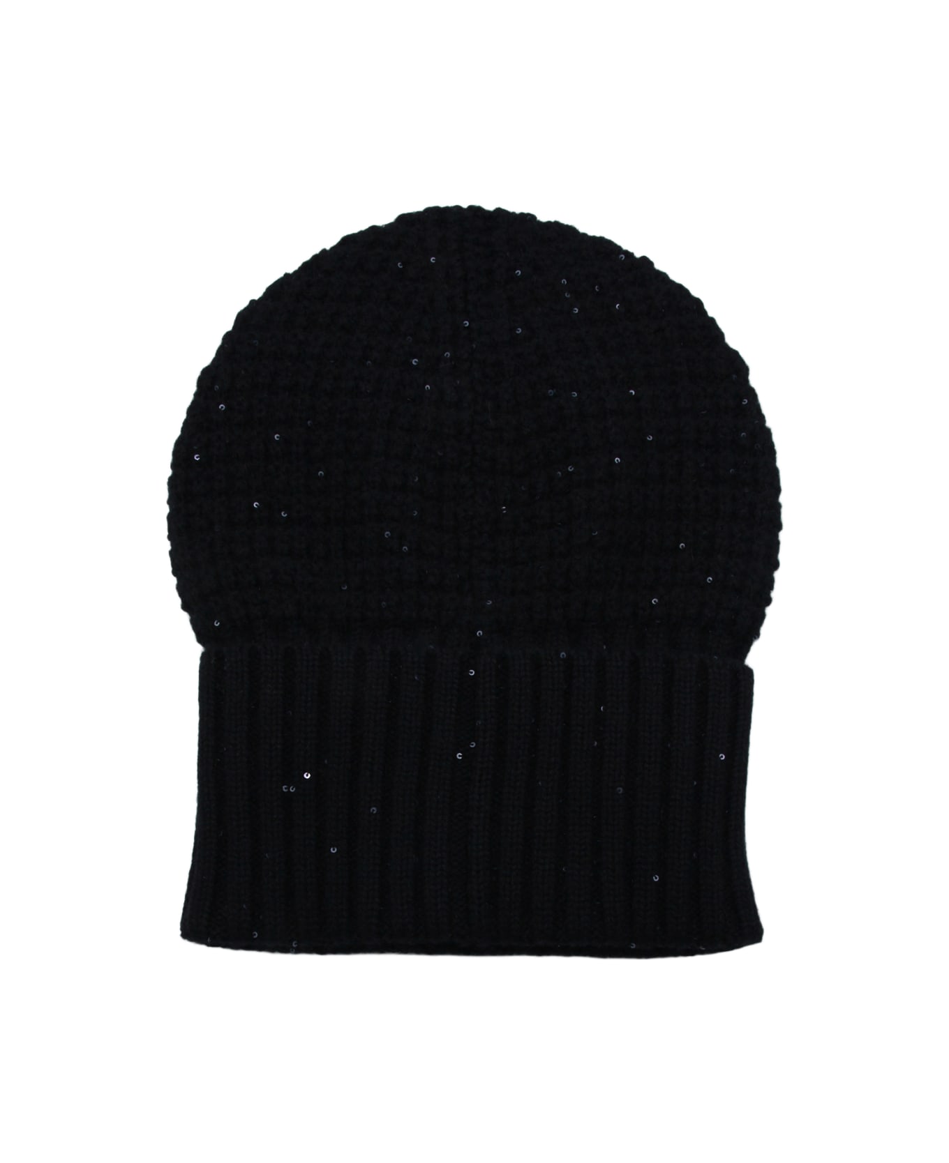 Fabiana Filippi Black Wool Beanie - Black