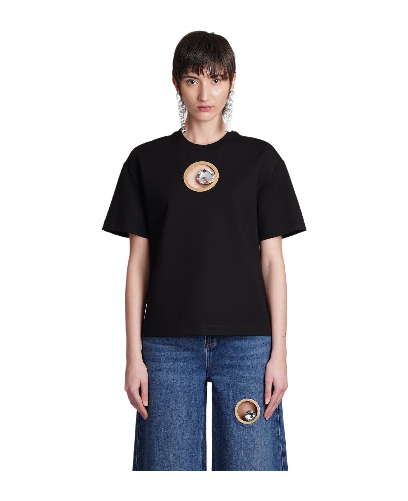 AREA T-shirt In Black Rayon - black