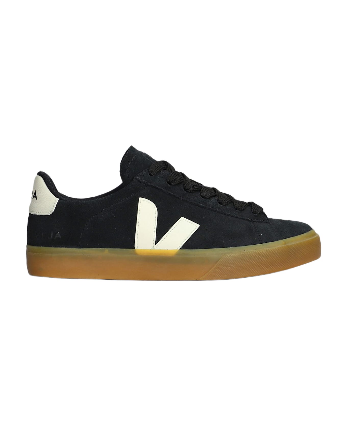 Veja Campo Sneakers In Black Suede - black