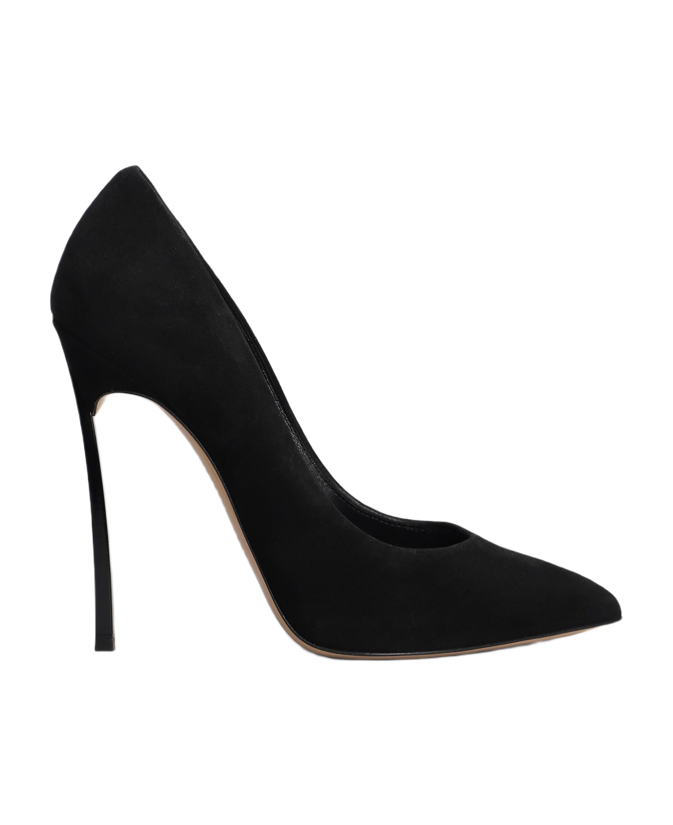 Casadei Blade Pumps In Black Suede - black