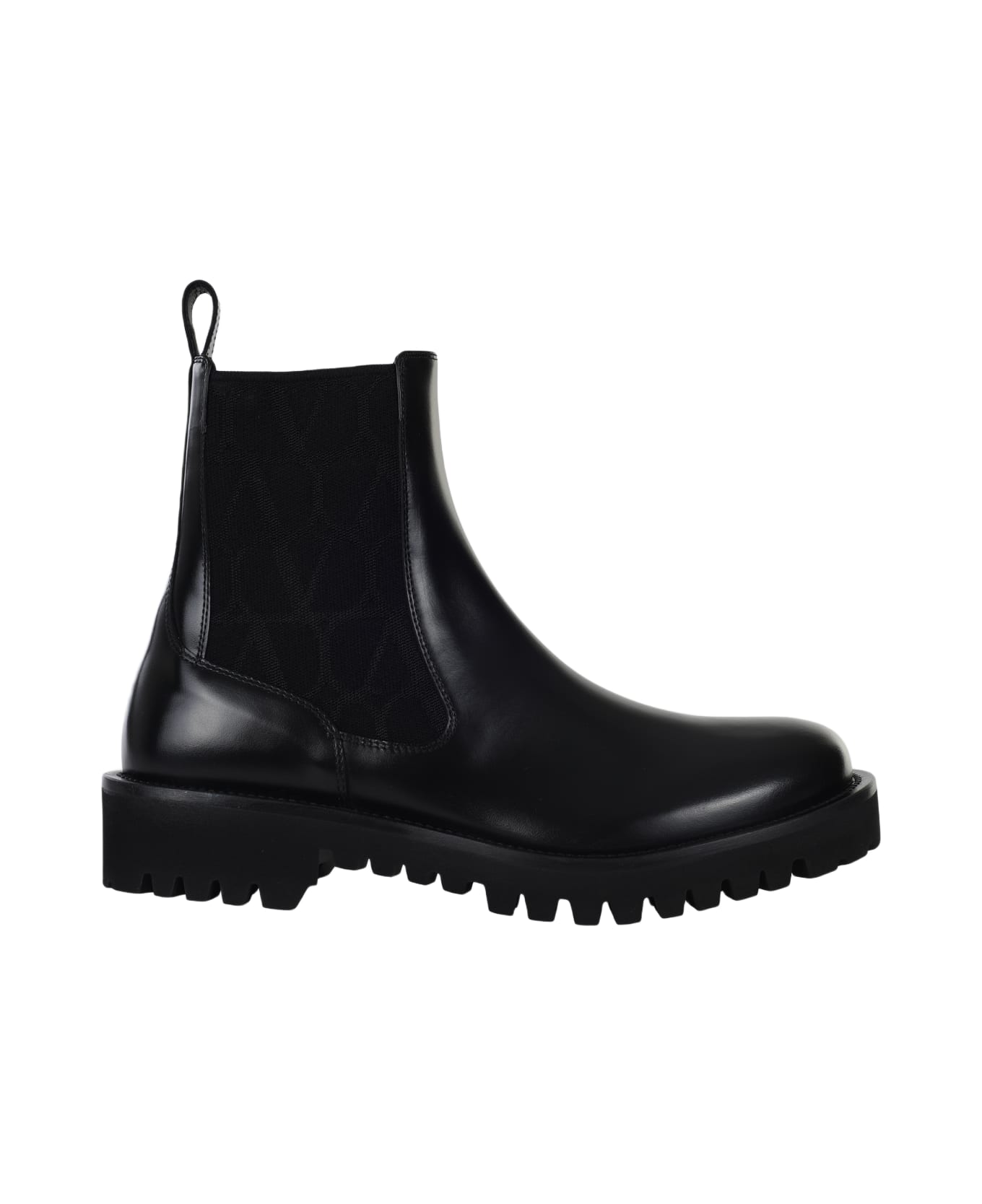 Valentino Garavani Black Leather Boots - Black