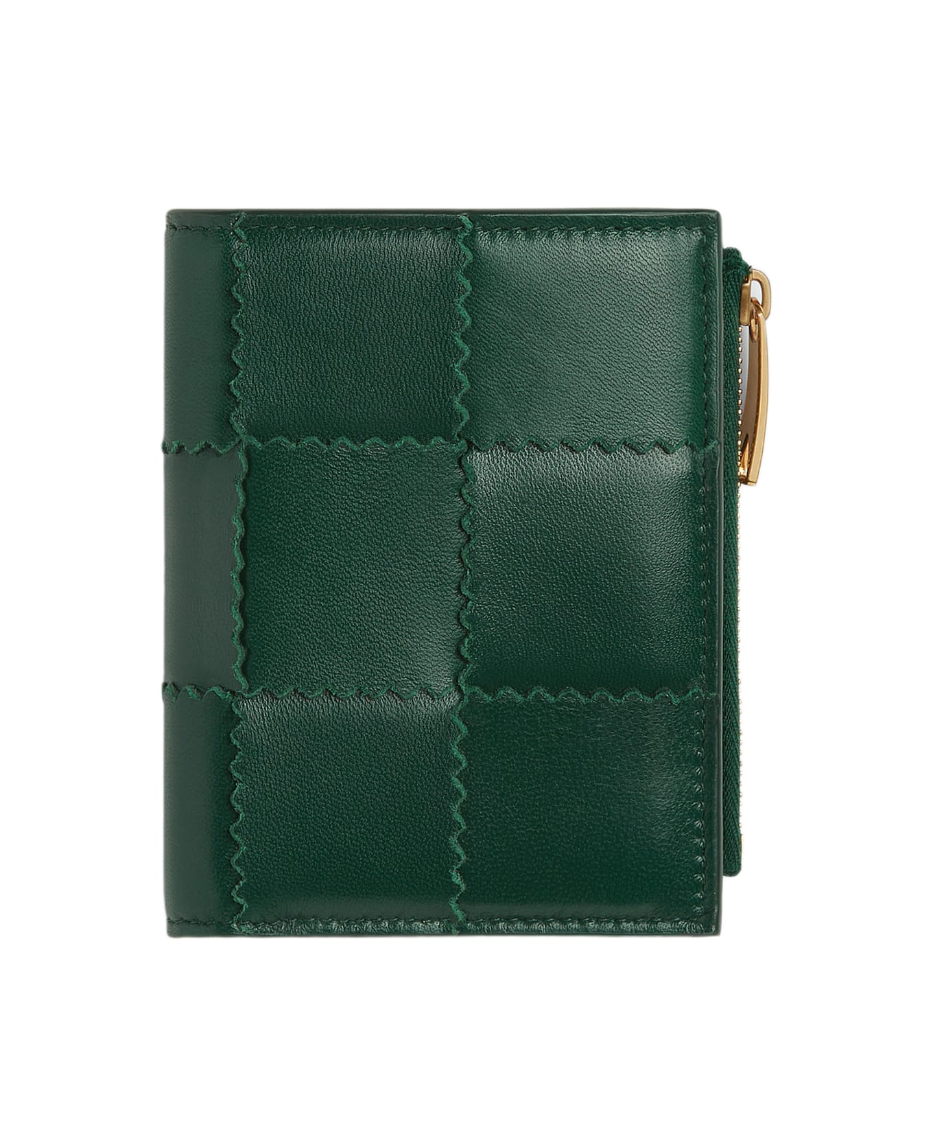 Bottega Veneta Small Bi-fold Leather Wallet - Green