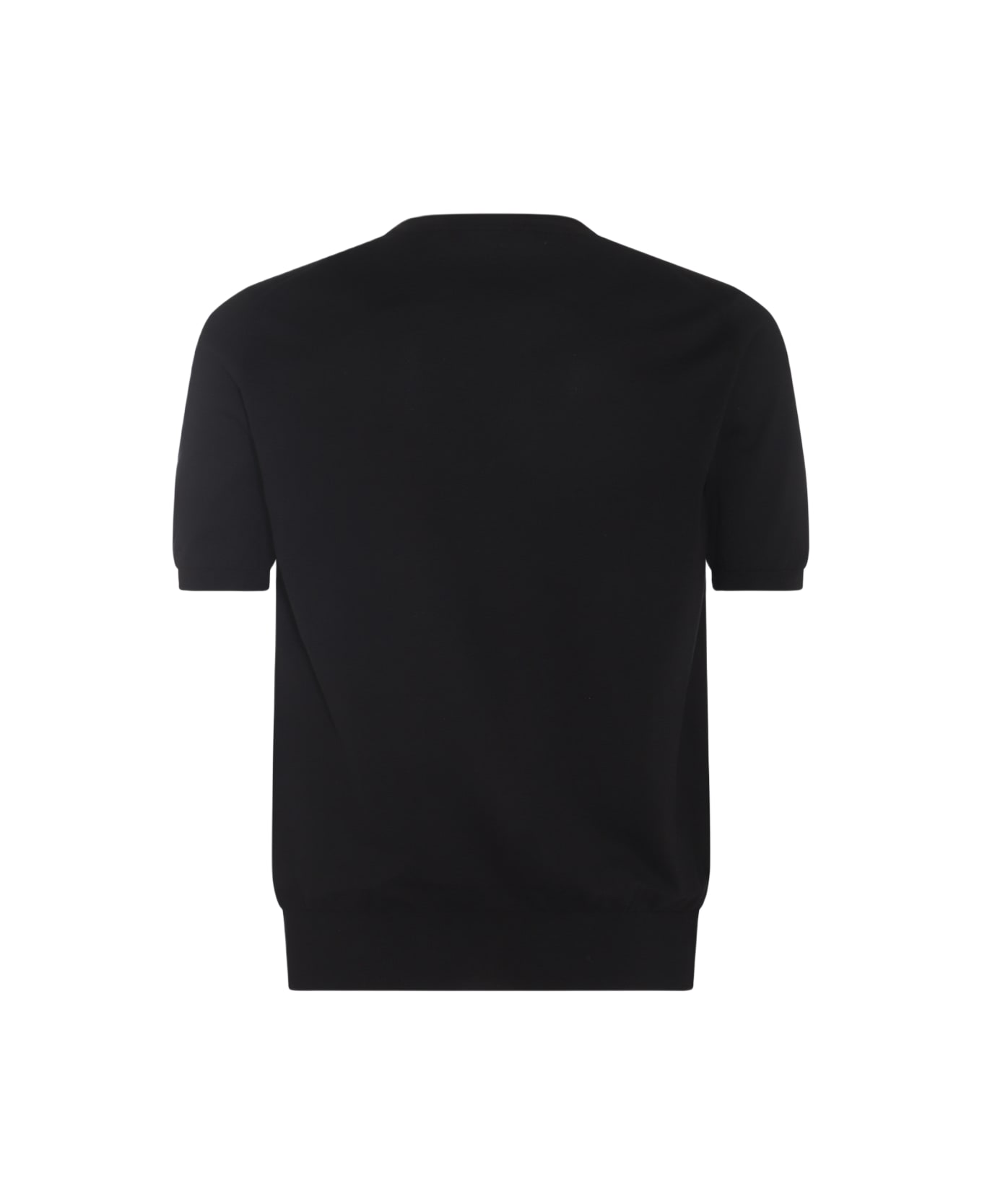 Cruciani Black Cotton T-shirt - Black