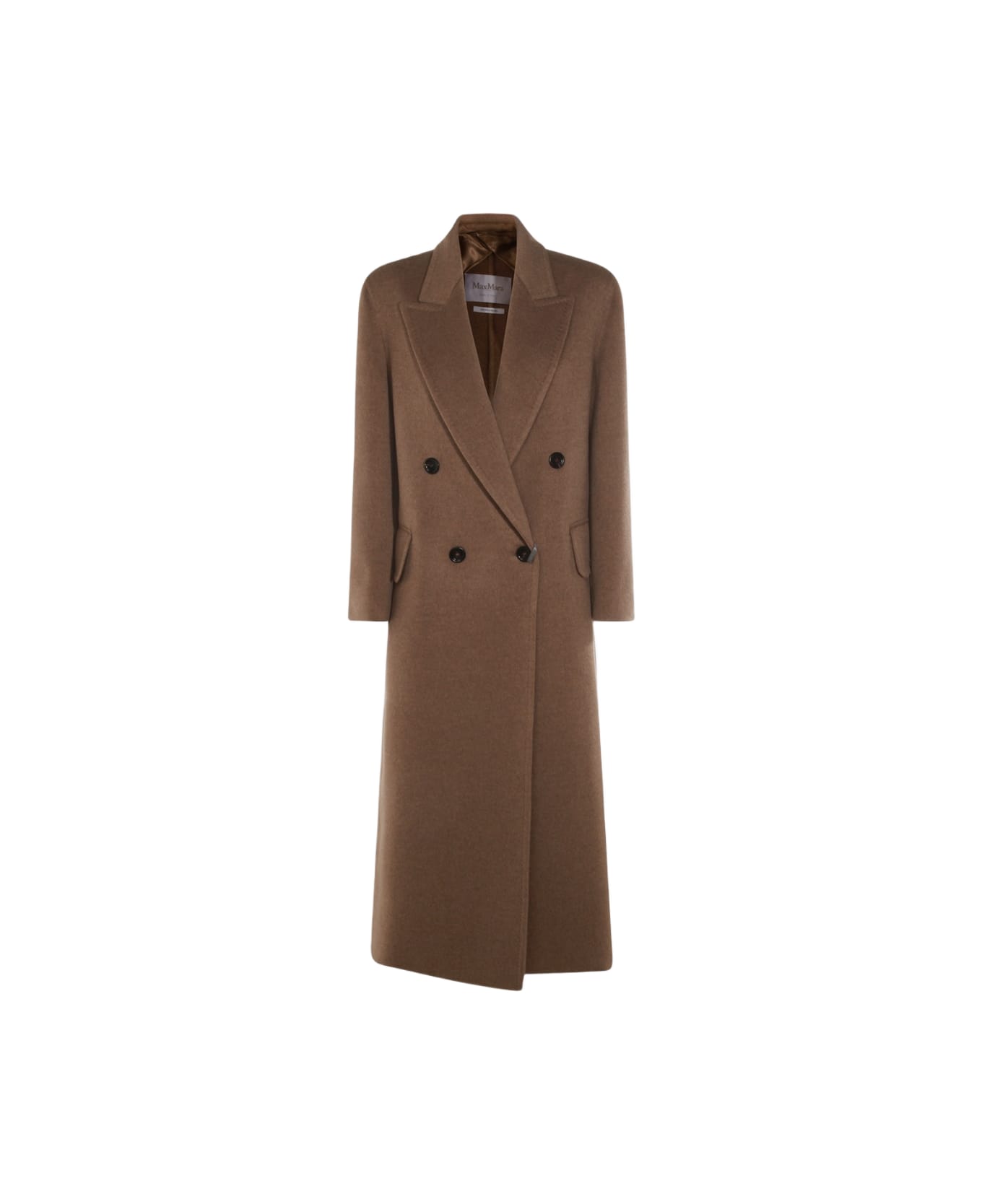 Max Mara Brown Cashmere Armonia Coat - CACHA SCURO