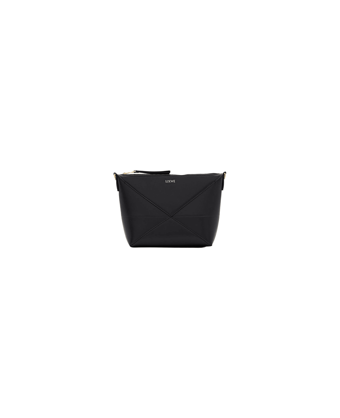 Loewe Puzzle Leather Fold Pouch - Black