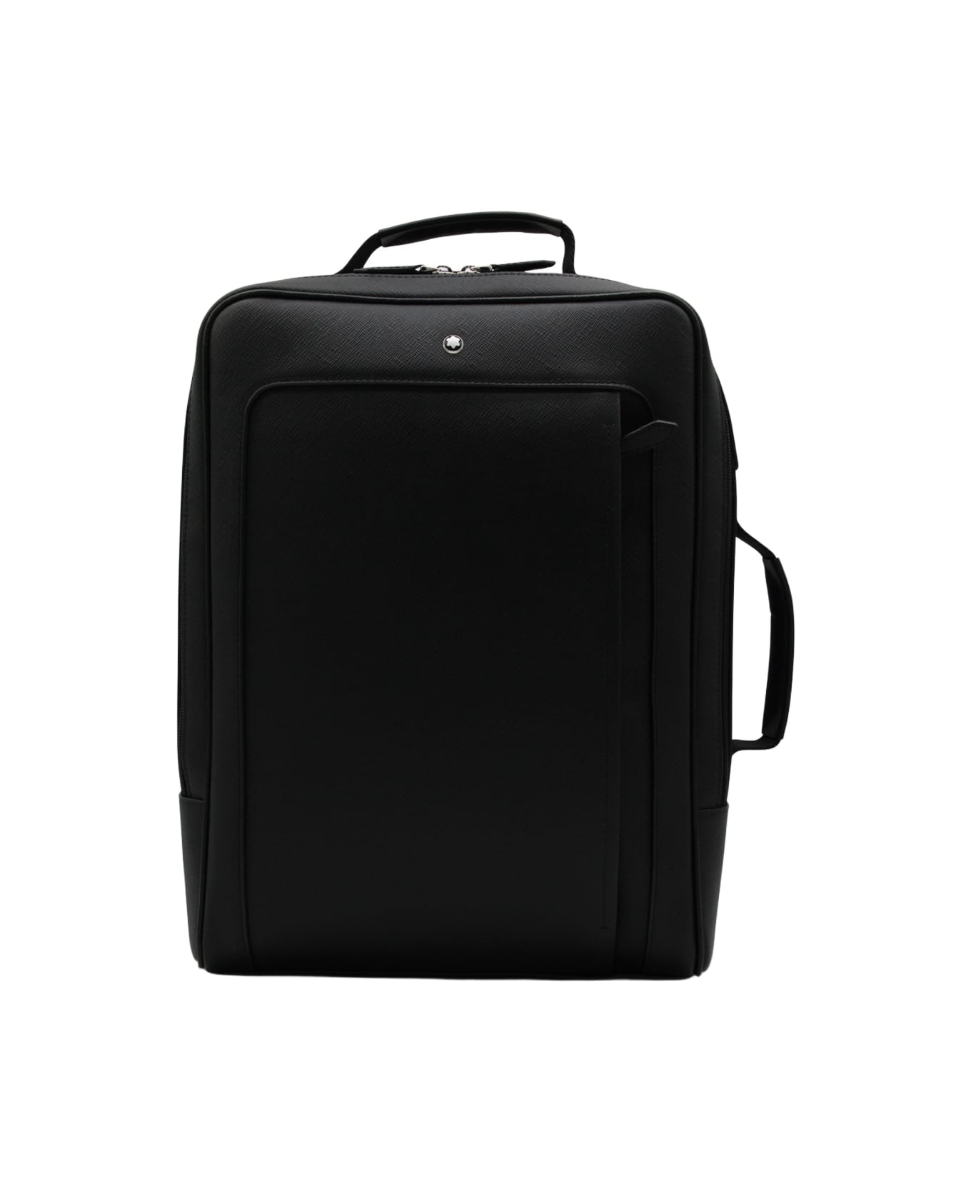 Montblanc Black Leather Backpack - Black