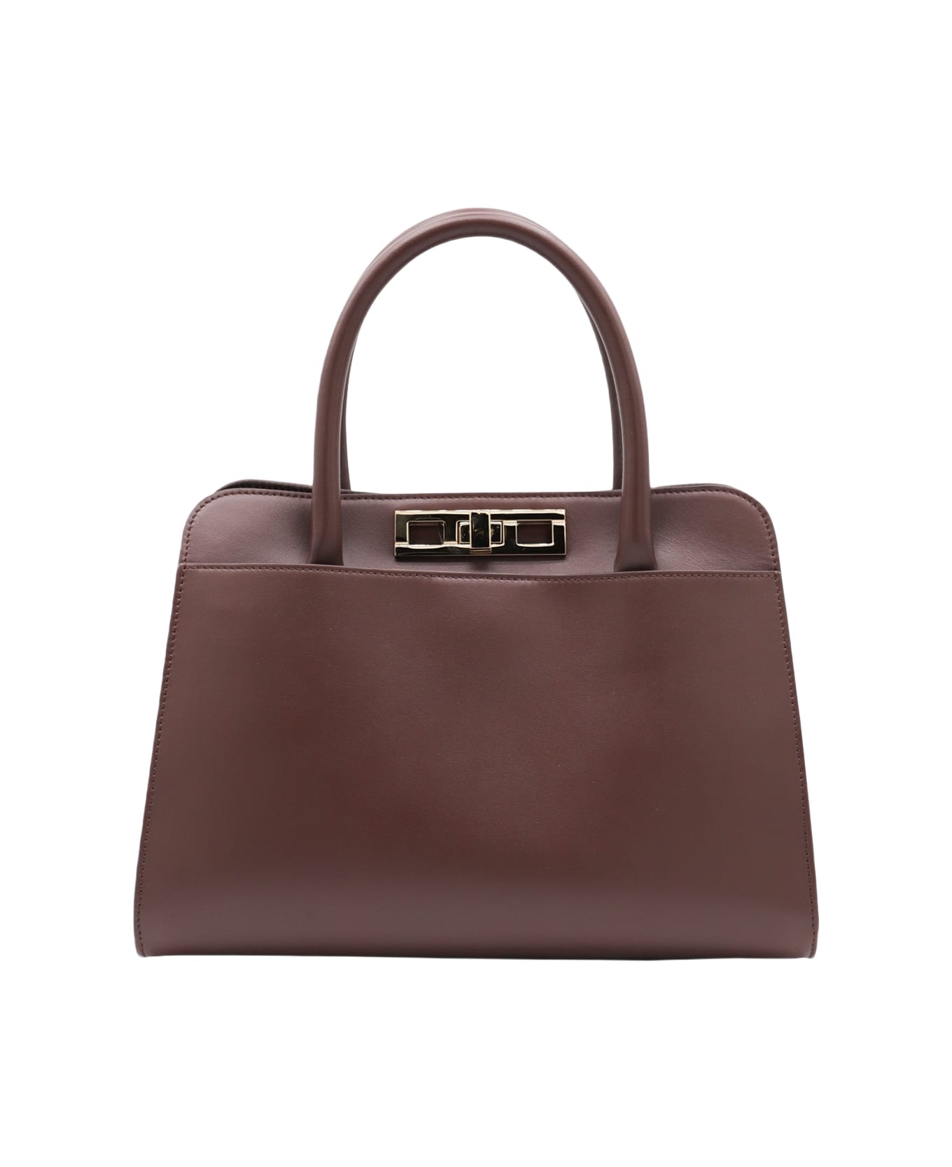 Fabiana Filippi Brown Leather Top Handle Bag | italist