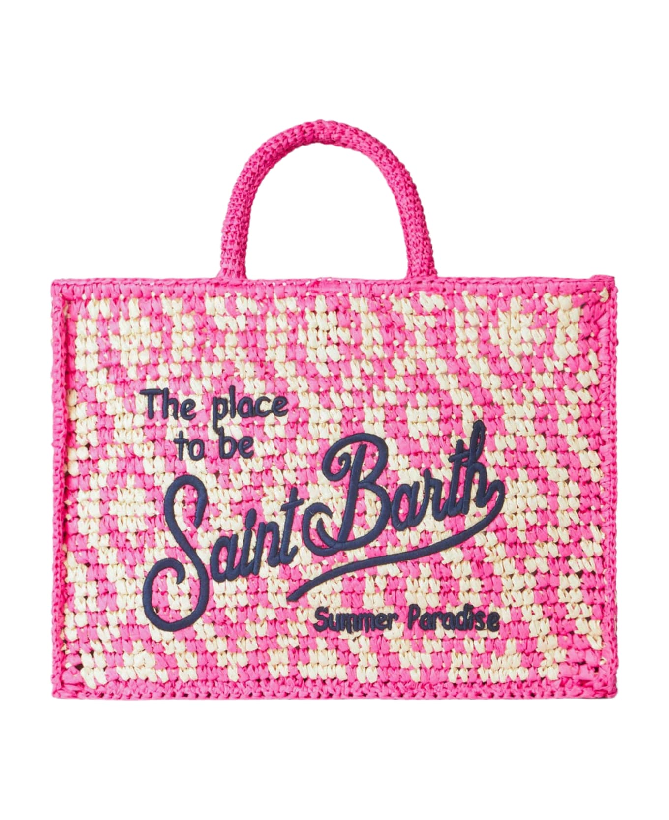 MC2 Saint Barth Vanity Shoulder Raffia Bag With Saint Barth Embroidery - MULTICOLOR トートバッグ