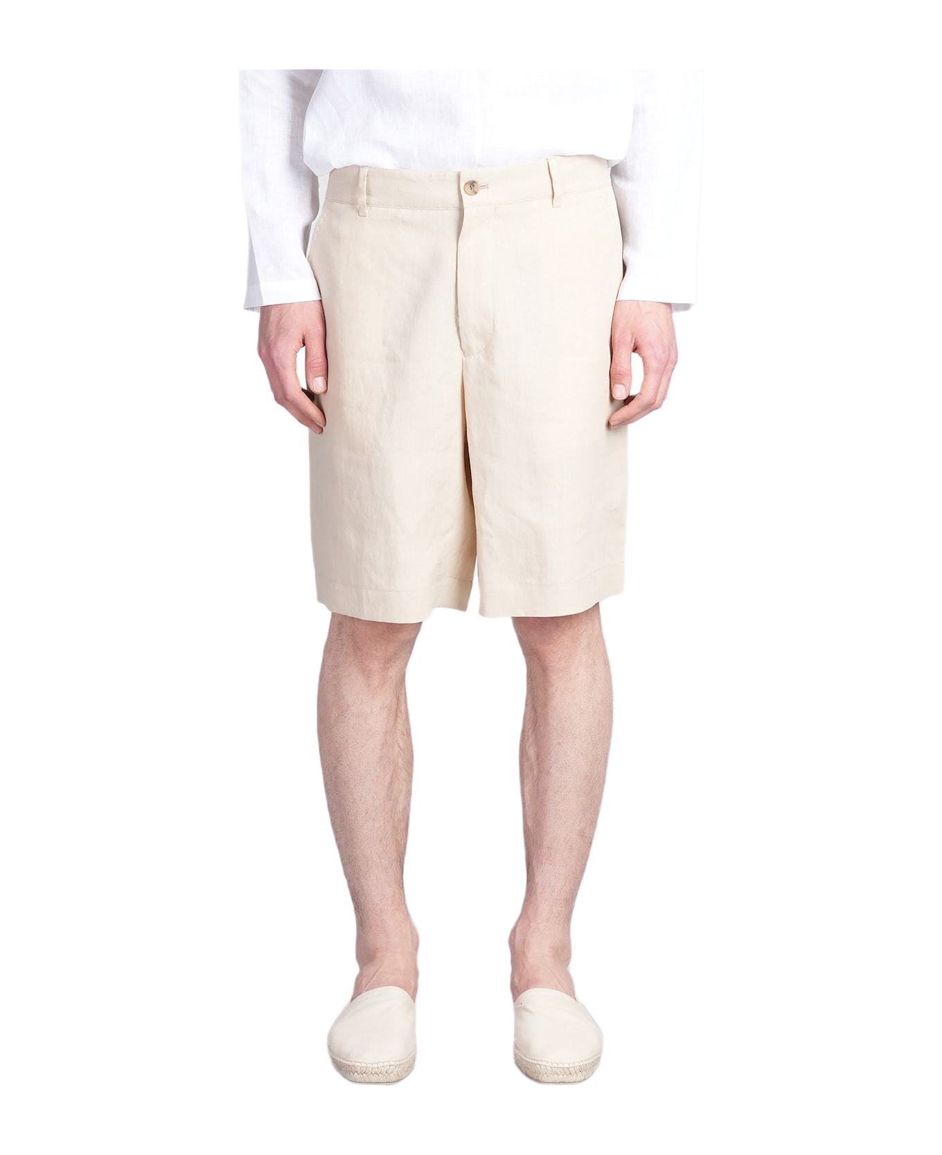 Paul Smith Shorts In Beige Linen - beige