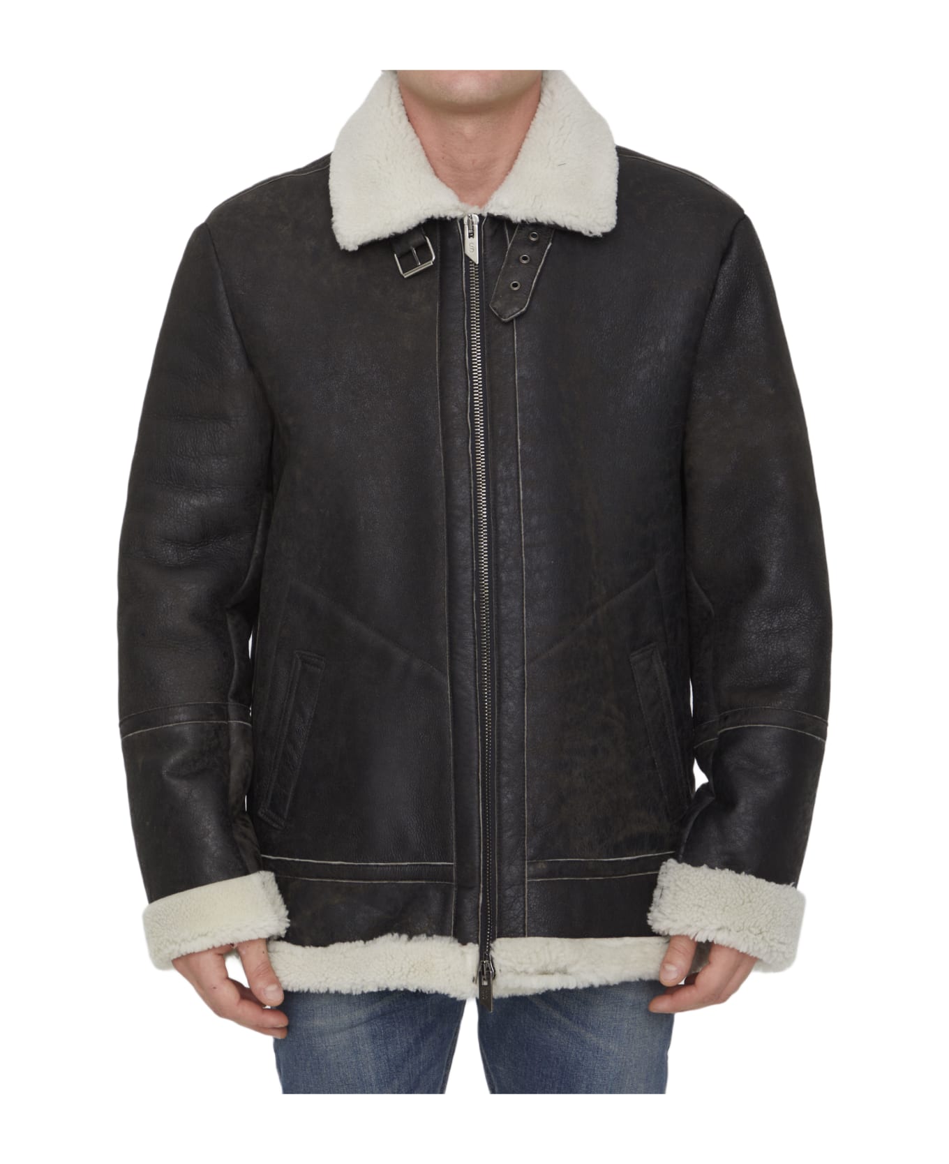 Salvatore Santoro Shearling Jacket - BLACK