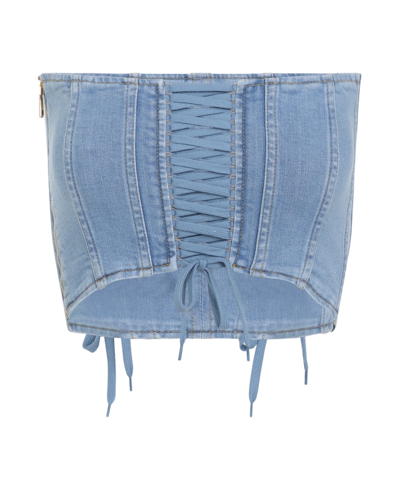 Elisabetta Franchi Corset Top - Light Blue