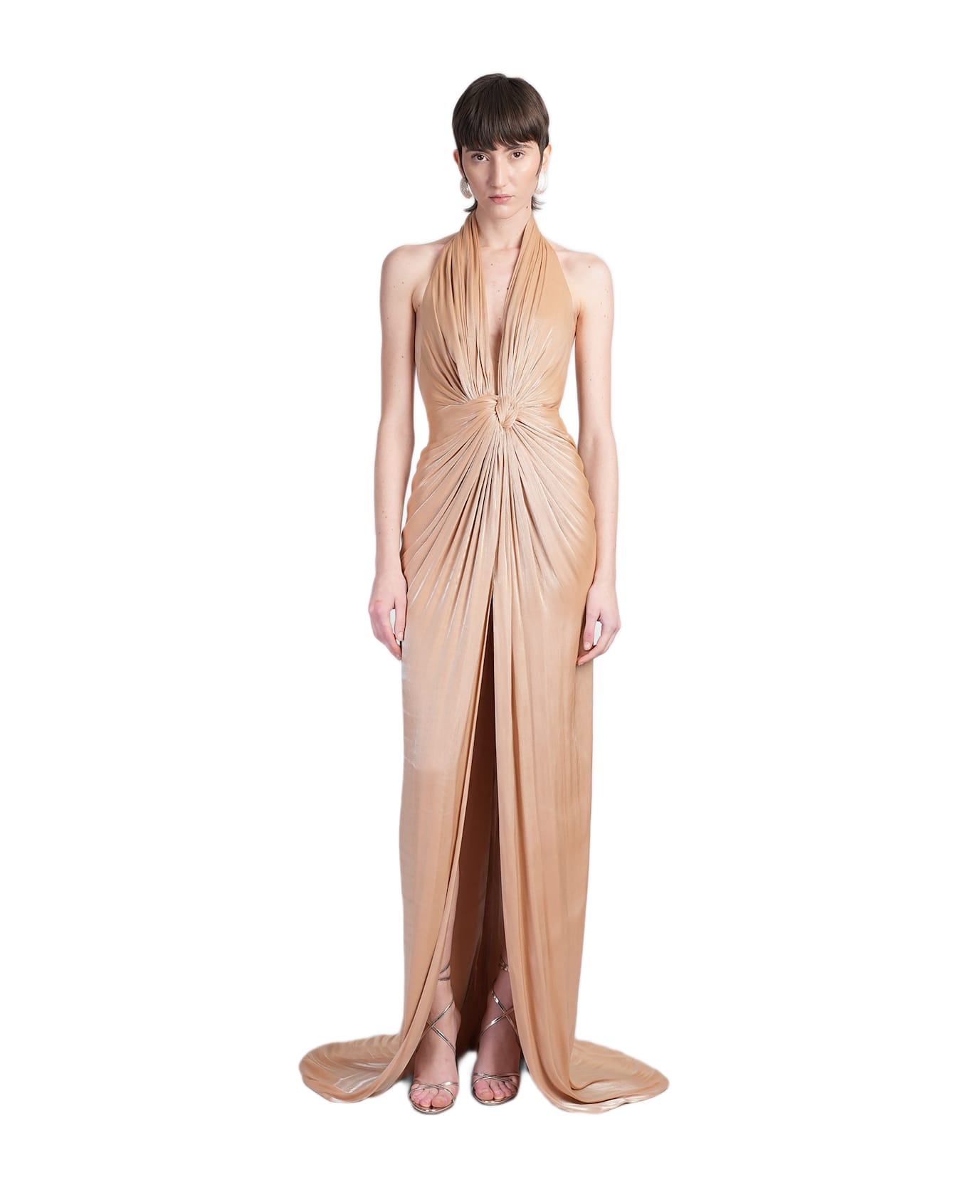 Costarellos Colette Dress Woman In Beige Polyester - beige