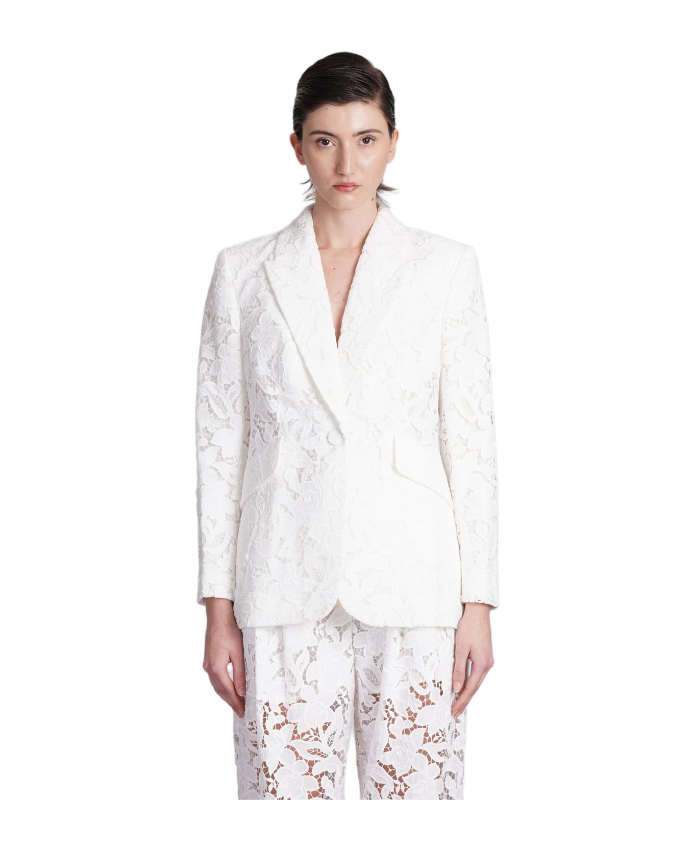 Zimmermann Blazer In White Polyester - white