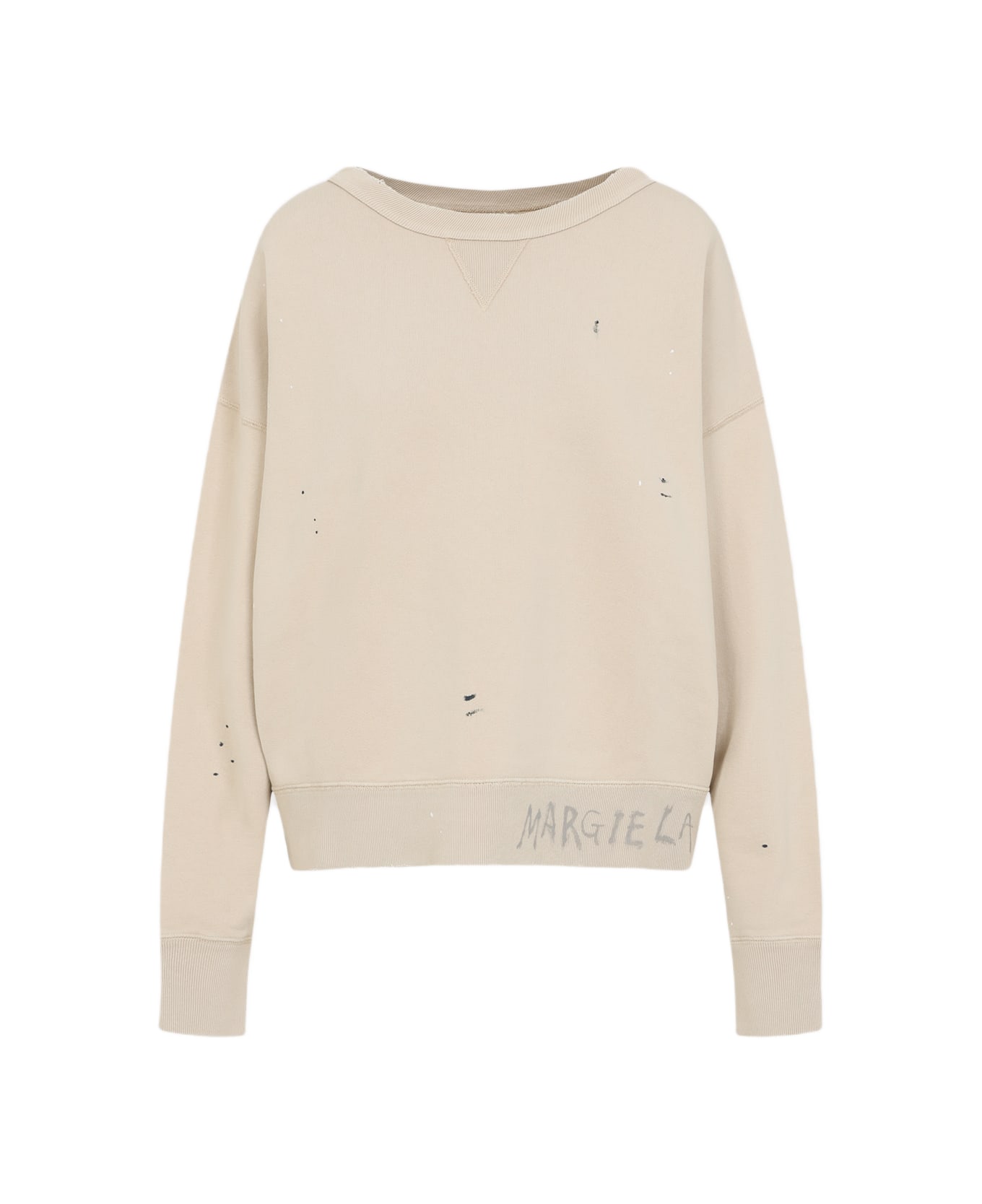 Maison Margiela Cotton Sweatshirt - Beige