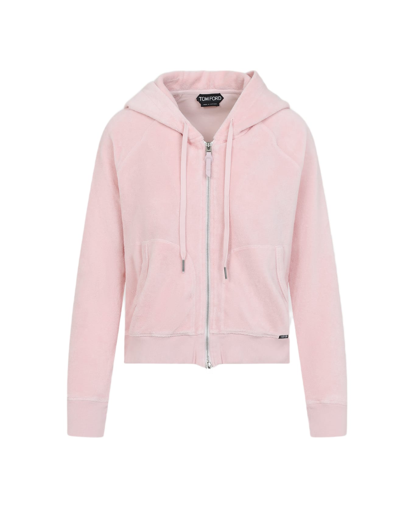 Tom Ford Towelling Hoodie - Pale Salmon