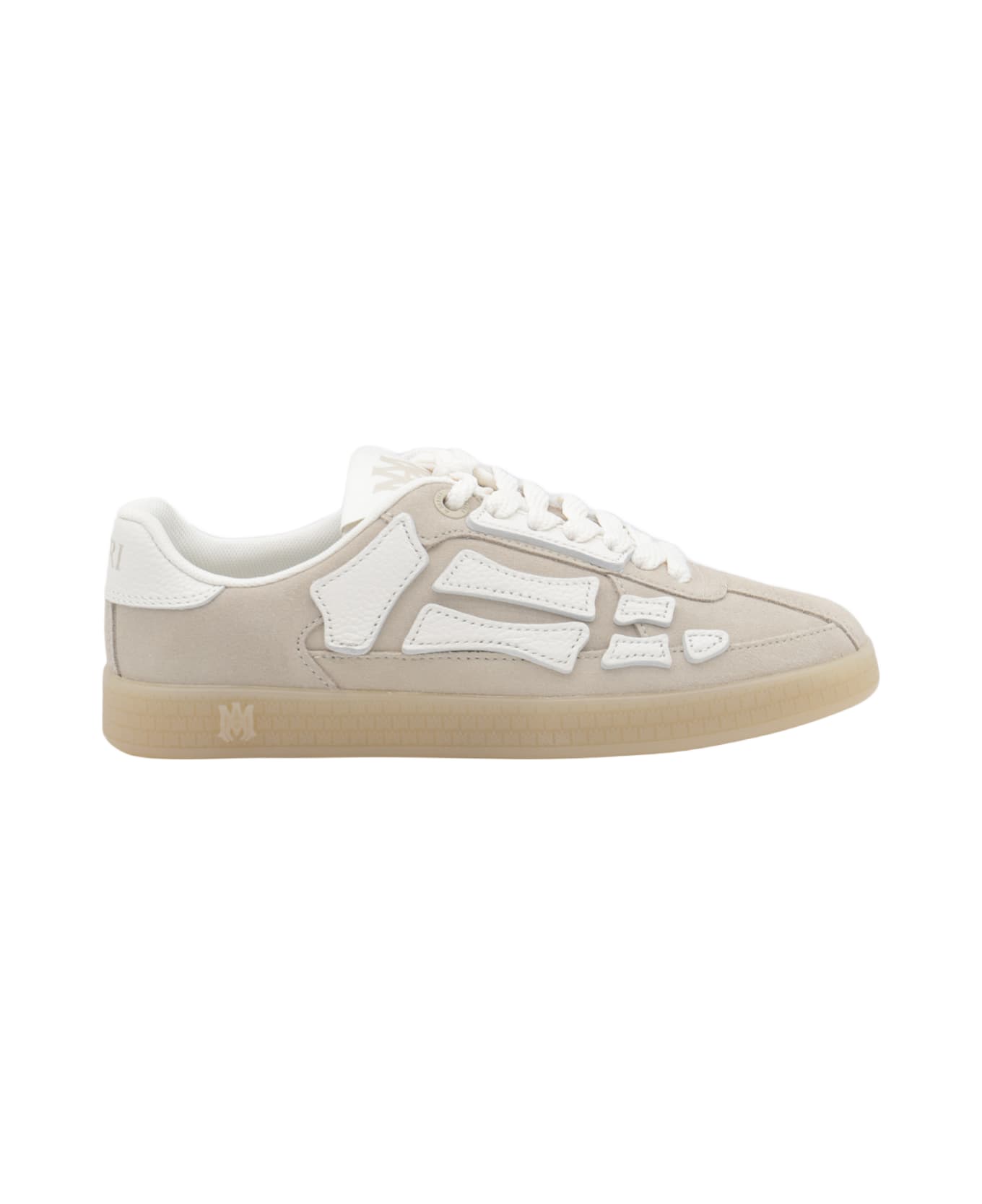 AMIRI Sand Suede And White Leather Pacifi Bones Sneakers - SAND