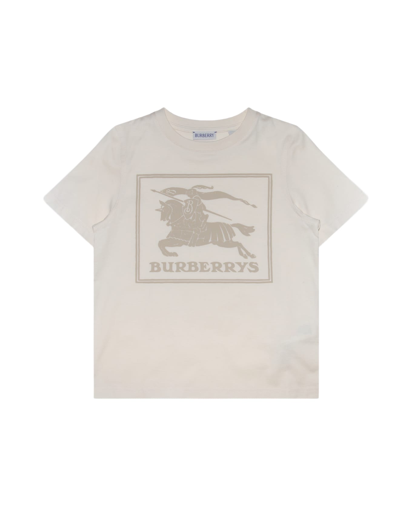 Burberry Cream Cotton T-shirt - PALE CREAM