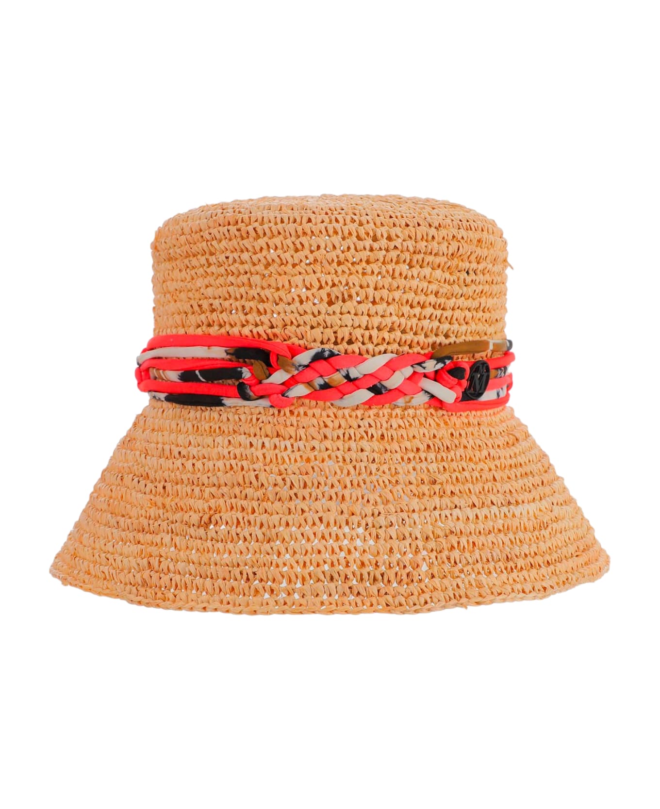 Maison Michel Axel Raffia Bucket Hat - Red 帽子