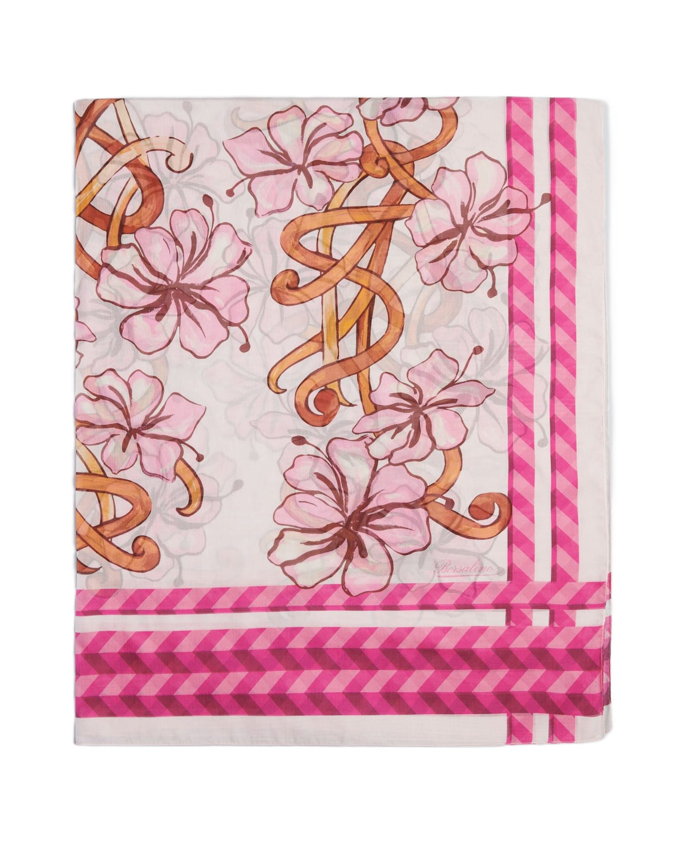 Borsalino Caftano With Flower Motif - Pink