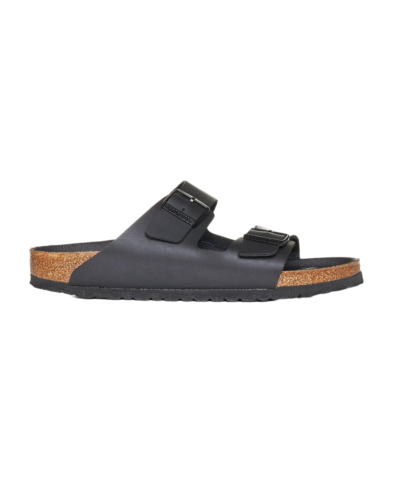 Birkenstock Arizona Leather-effect Sandals - Triples Black