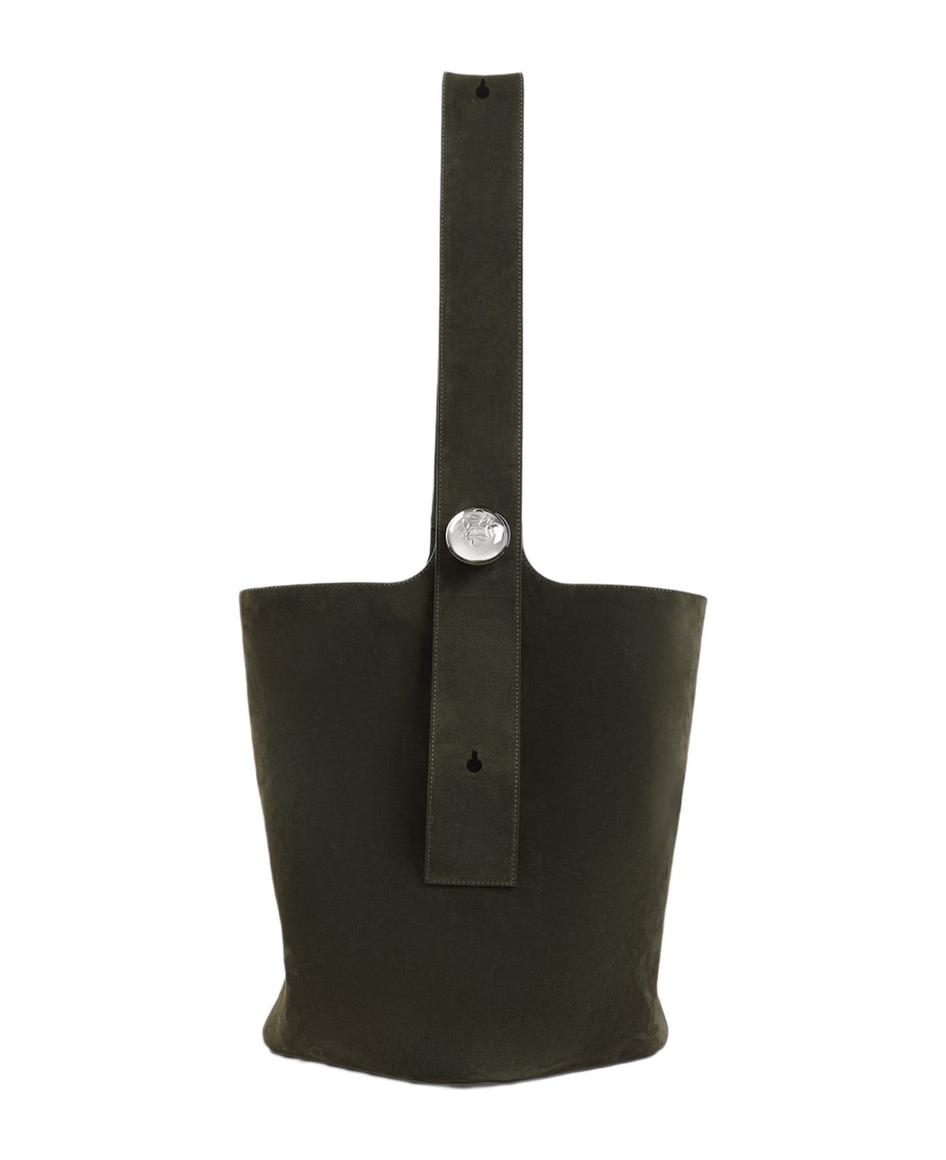 Loewe Pebble Large Bucket Bag - Dark Olive