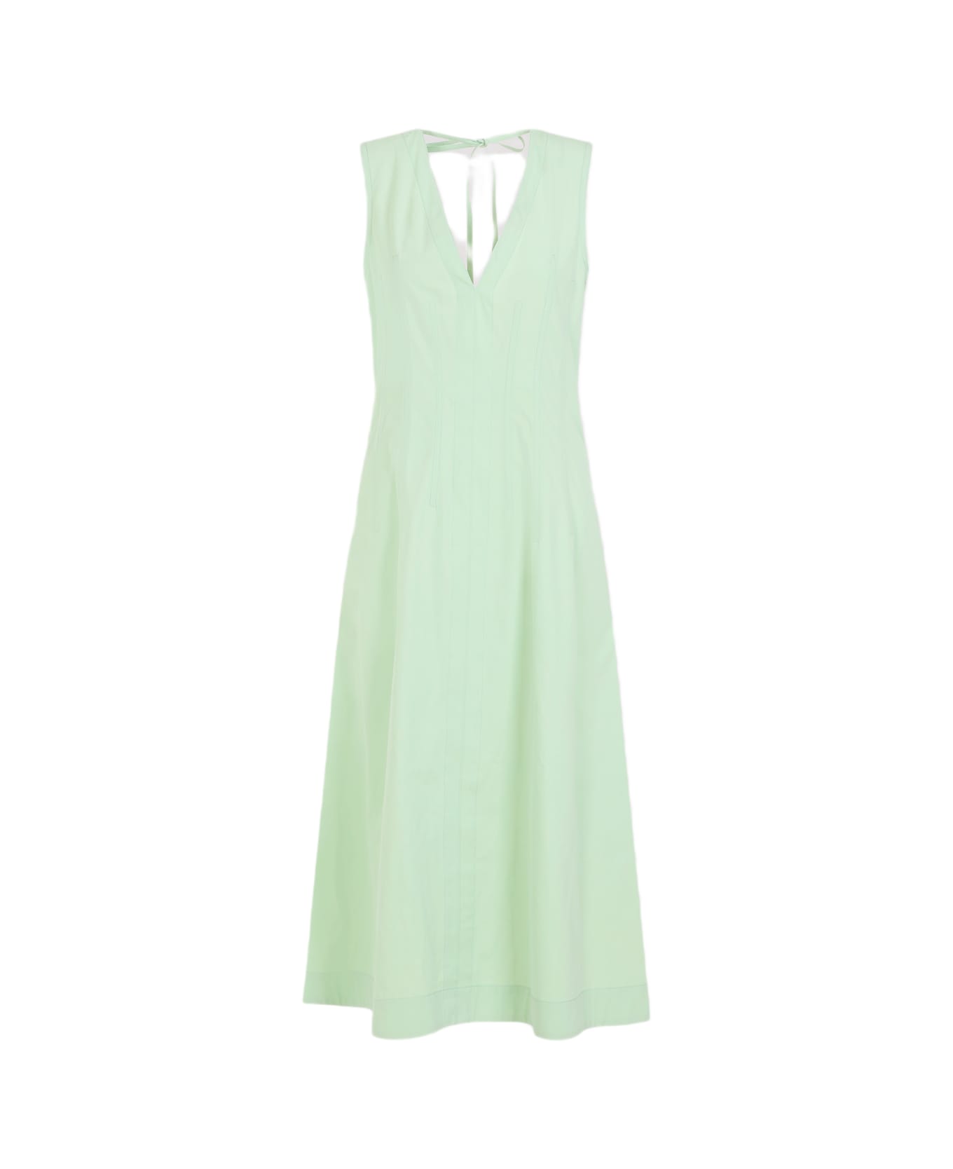 Bottega Veneta Compact Cotton Midi Dress - Fresh Mint