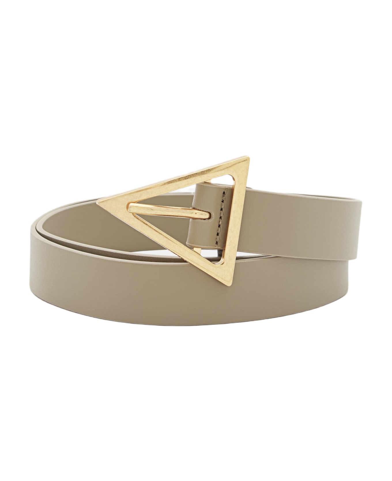 Bottega Veneta 2.5cm Leather Triangle Belt - Beige