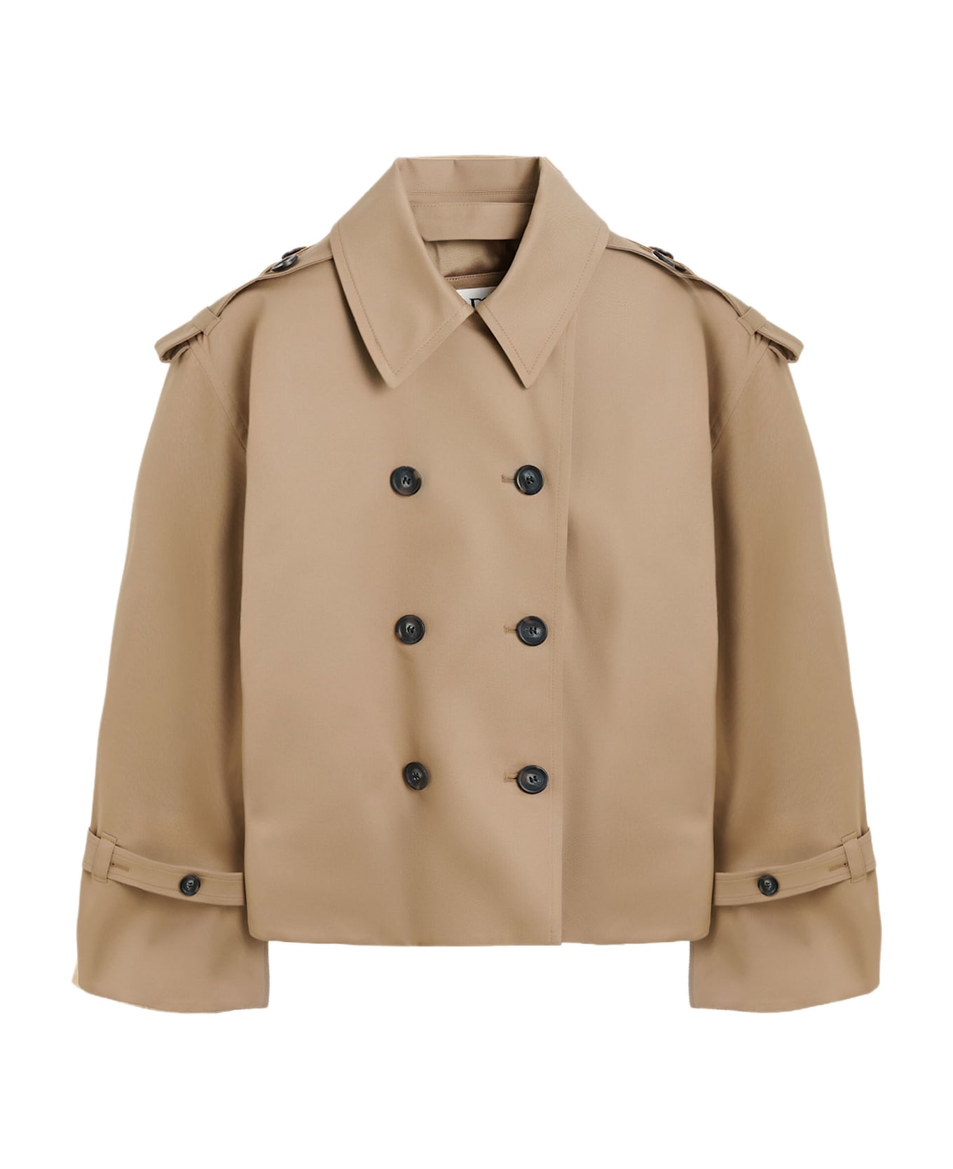 By Malene Birger Alisandra Short Stretch Cotton Trench Coat - Beige