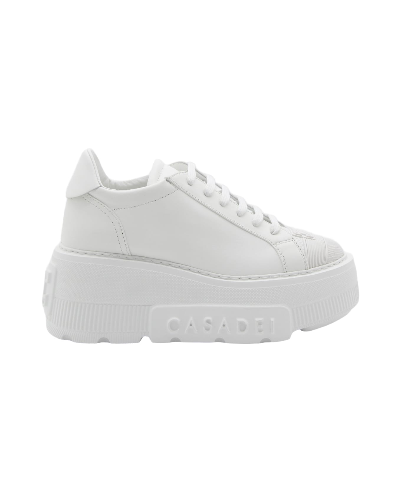 Casadei White Leather Nexus Sneakers - White