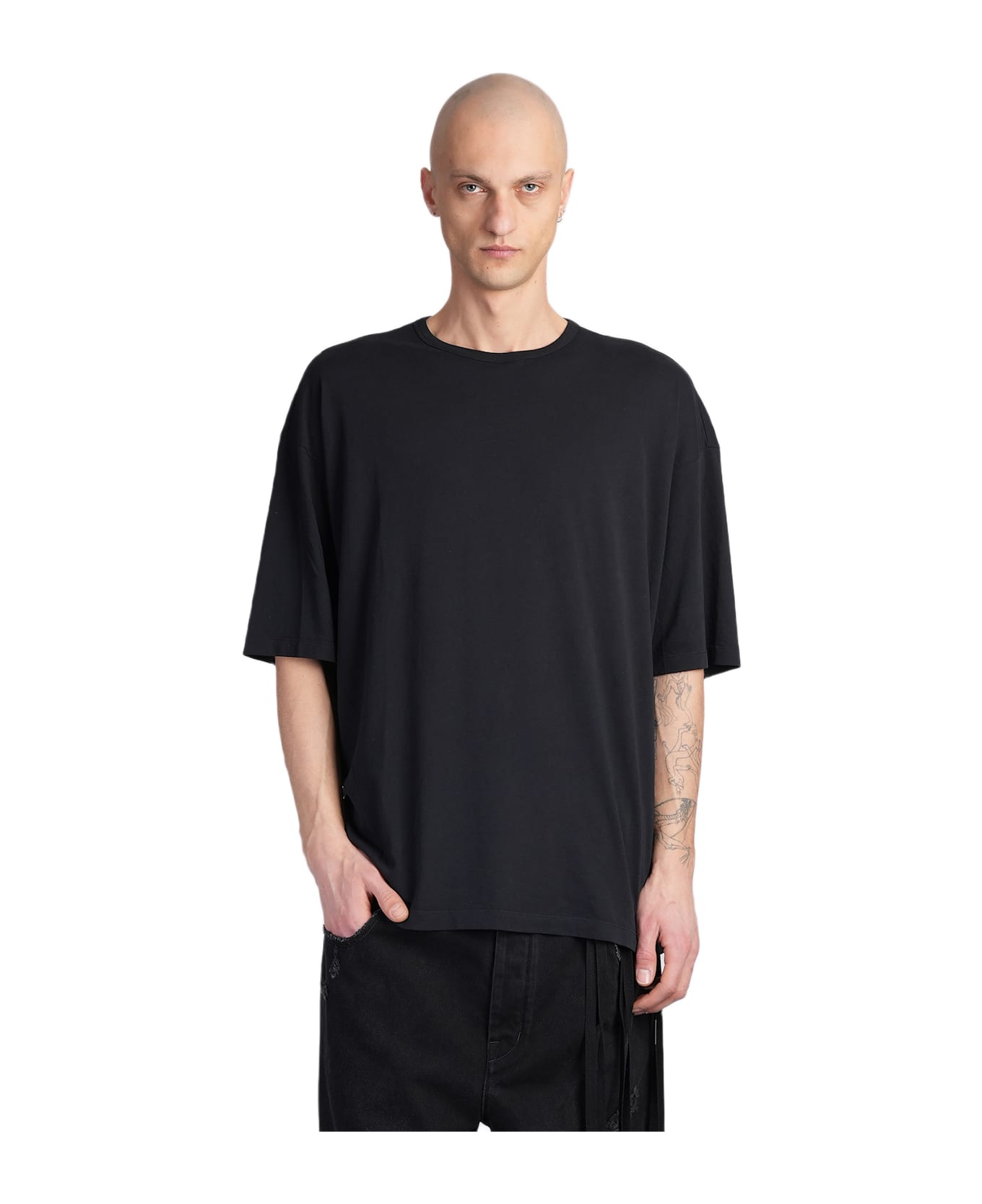 Ann Demeulemeester Dieter T-shirt In Black Cotton - black