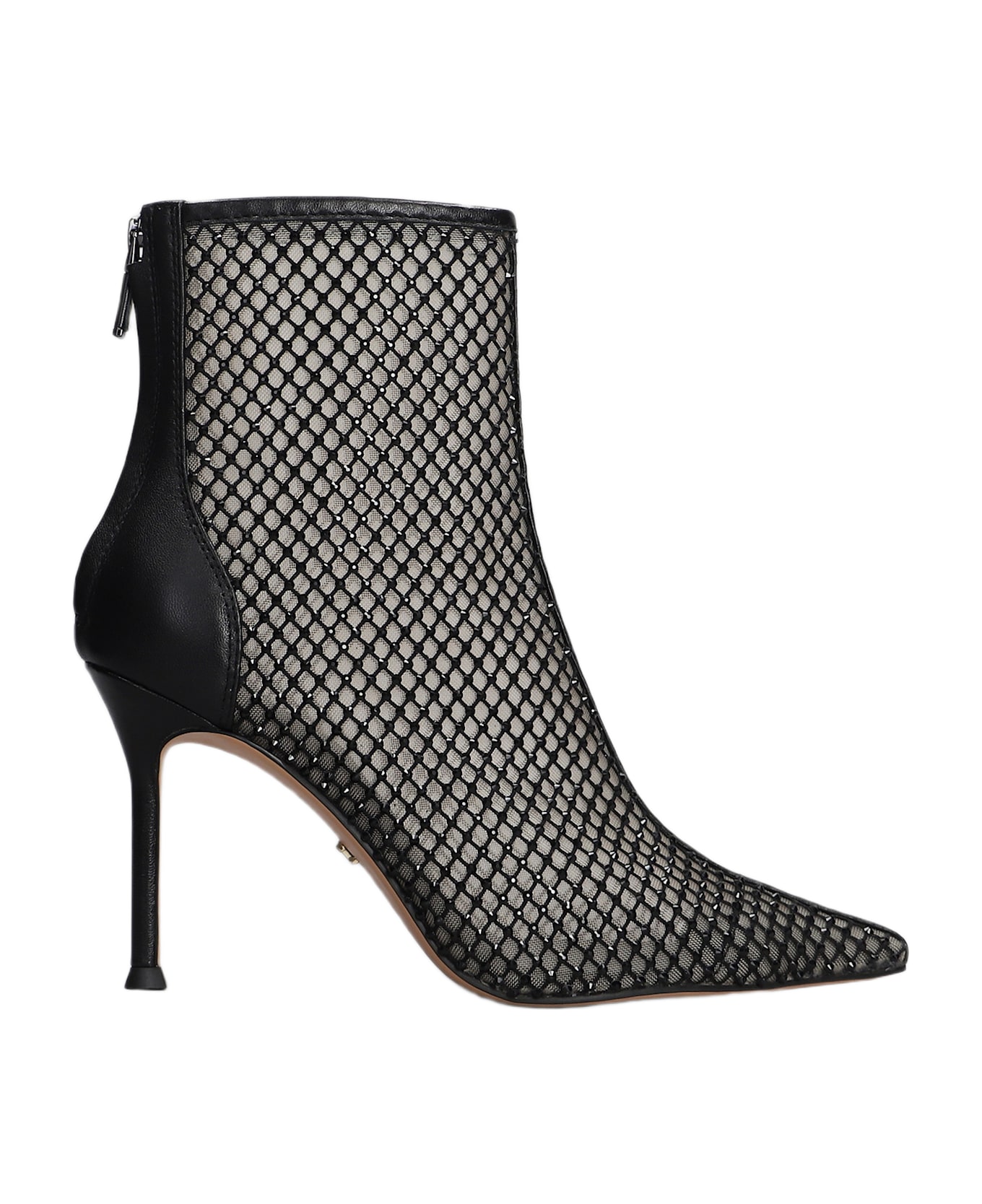 Lola Cruz Gilda Boots 95 High Heels Ankle Boots In Black Leather - black