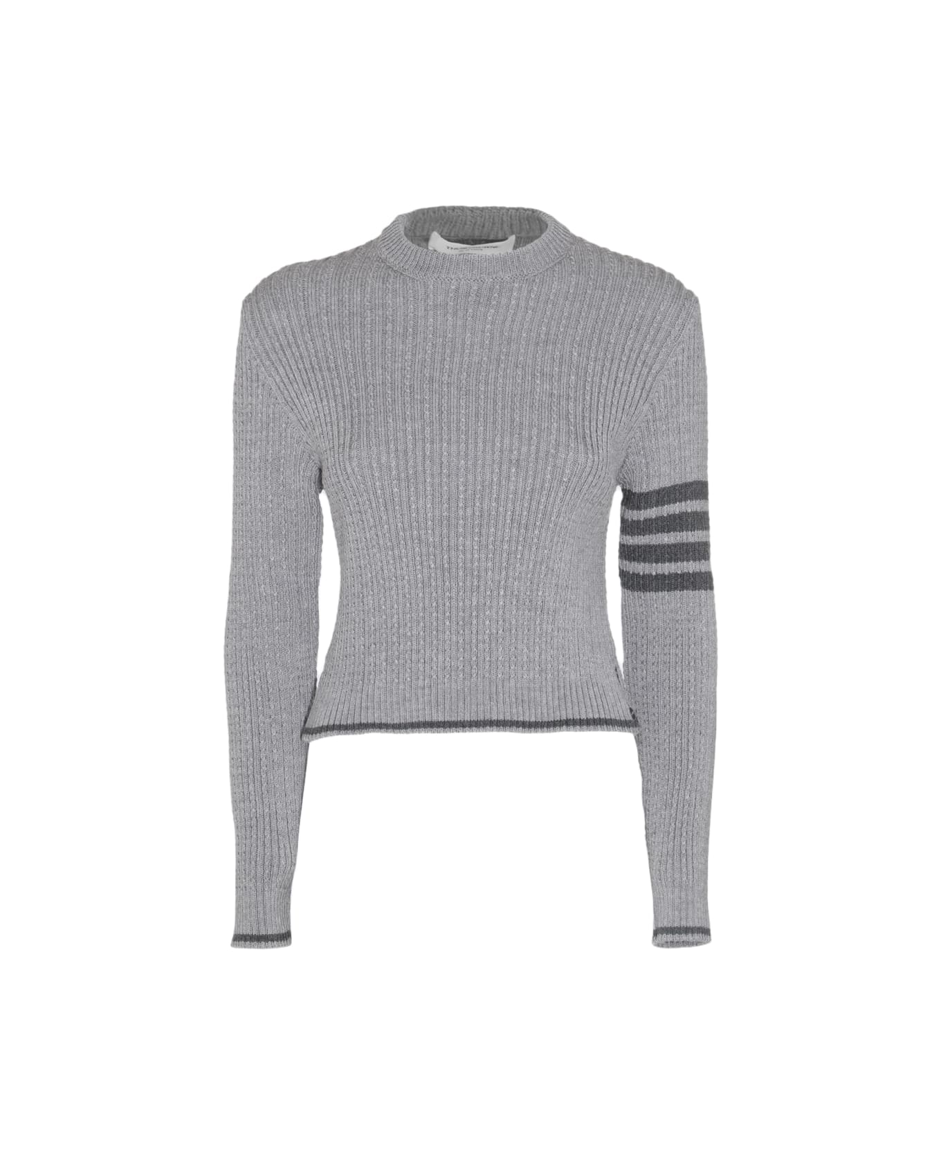 Thom Browne Grey Wool Knitwear - LT GREY