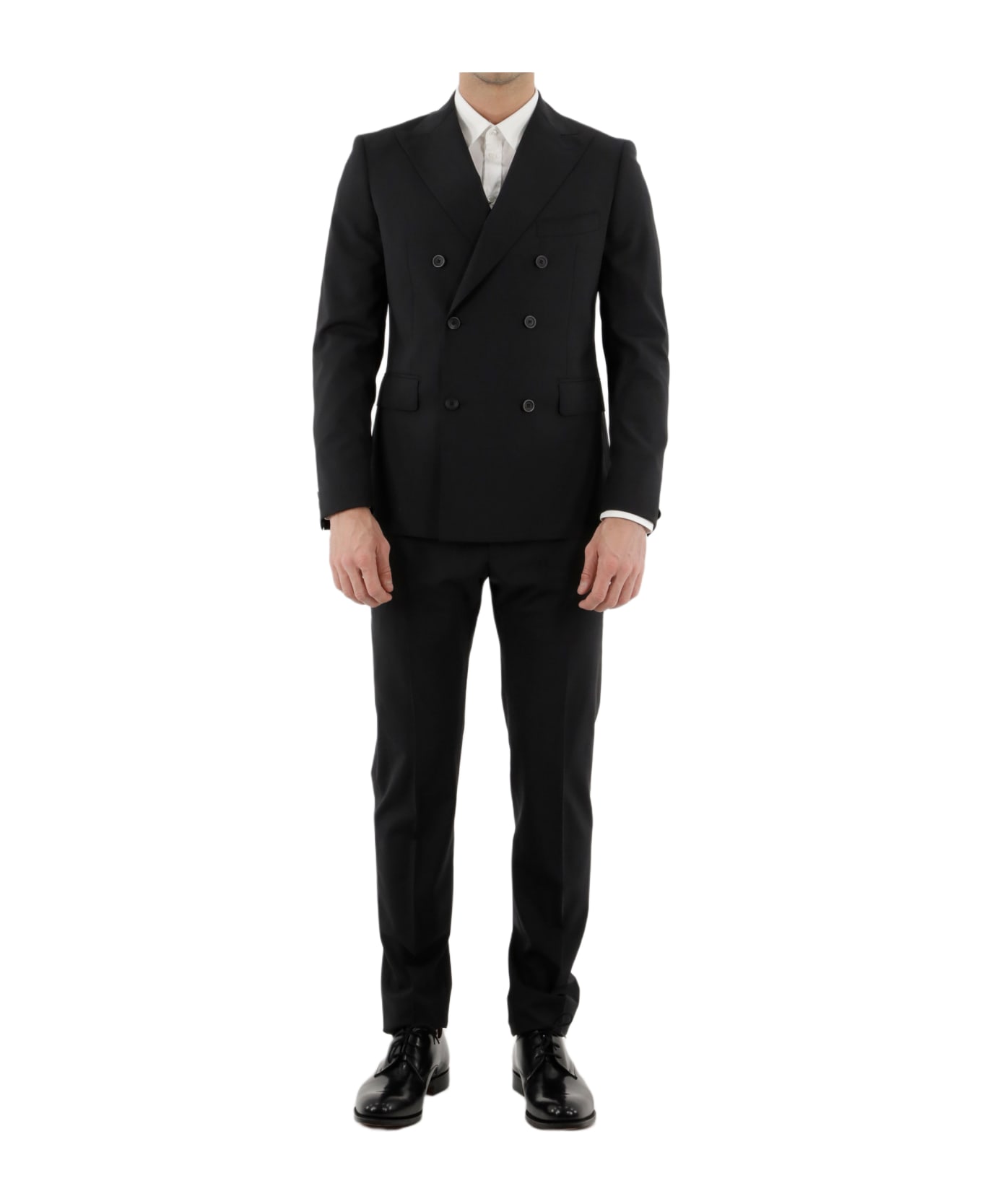 Tonello Black Wool Two-piece Suit - BLACK スーツ