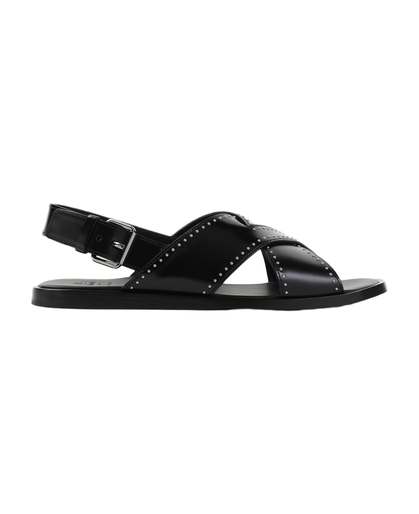 Church
s Black Leather Oksana Sandals - BLACK