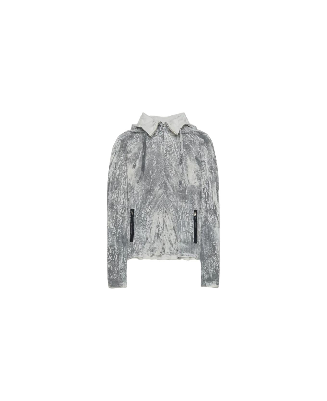 Acne Studios Zippered Dyed Hoodie - Faded black