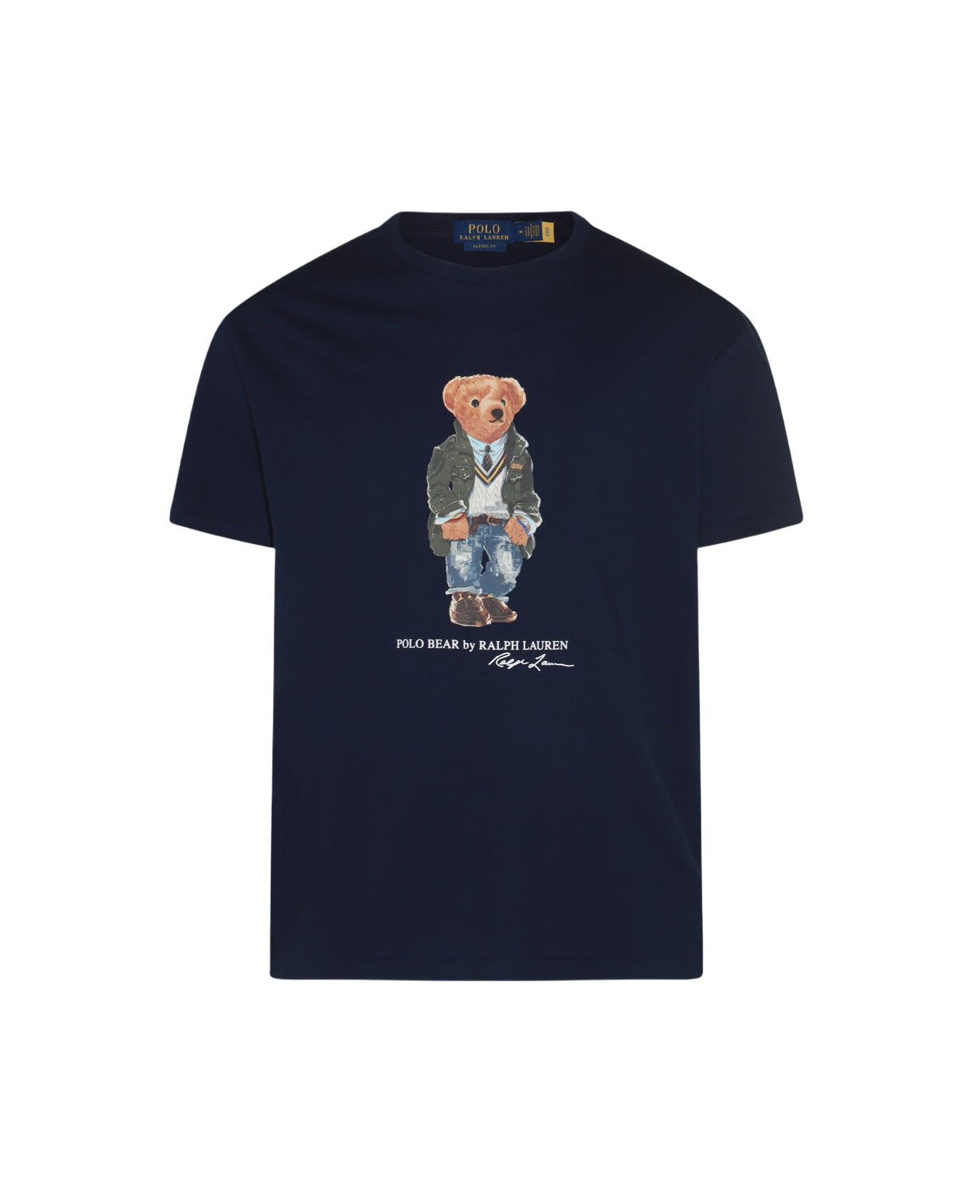 Polo Ralph Lauren Blue Cotton T-shirt - SP24 NEWPORT NAVY HRTG BEAR
