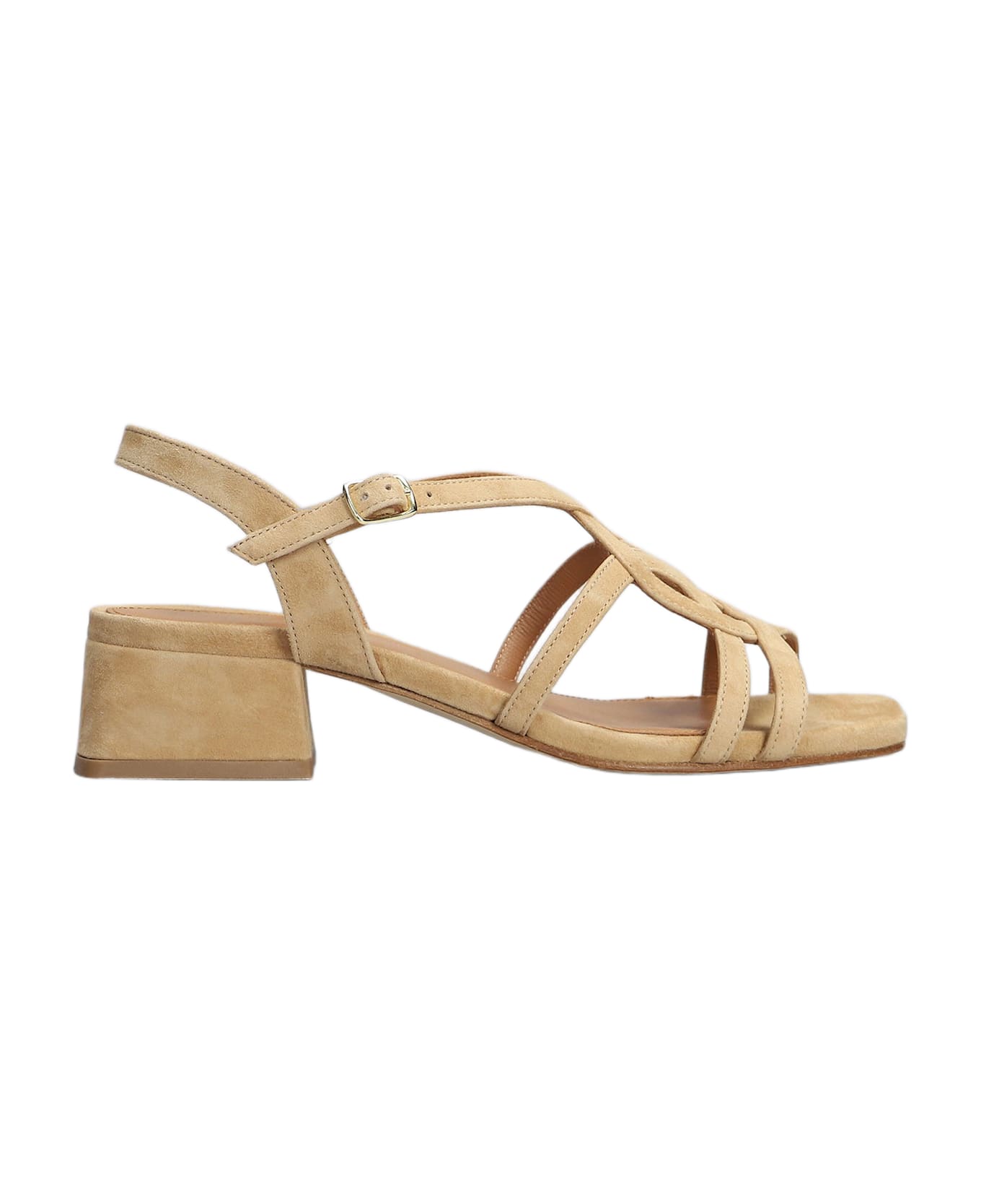 Julie Dee Sandals In Beige Suede - beige