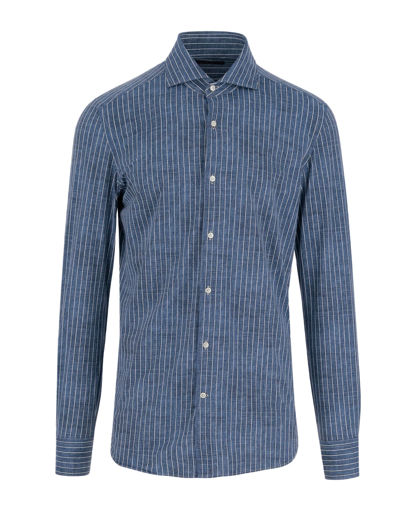 Brian Dales Classic Striped Shirt - Blue