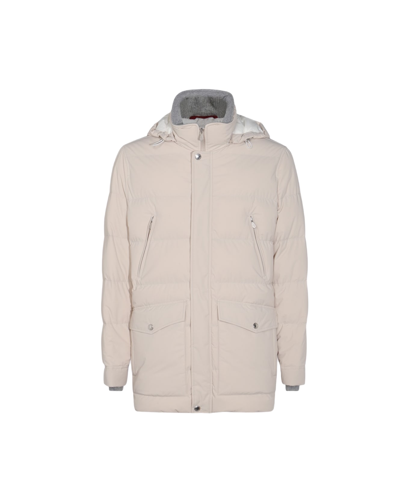 Brunello Cucinelli White Down Jacket - Grey