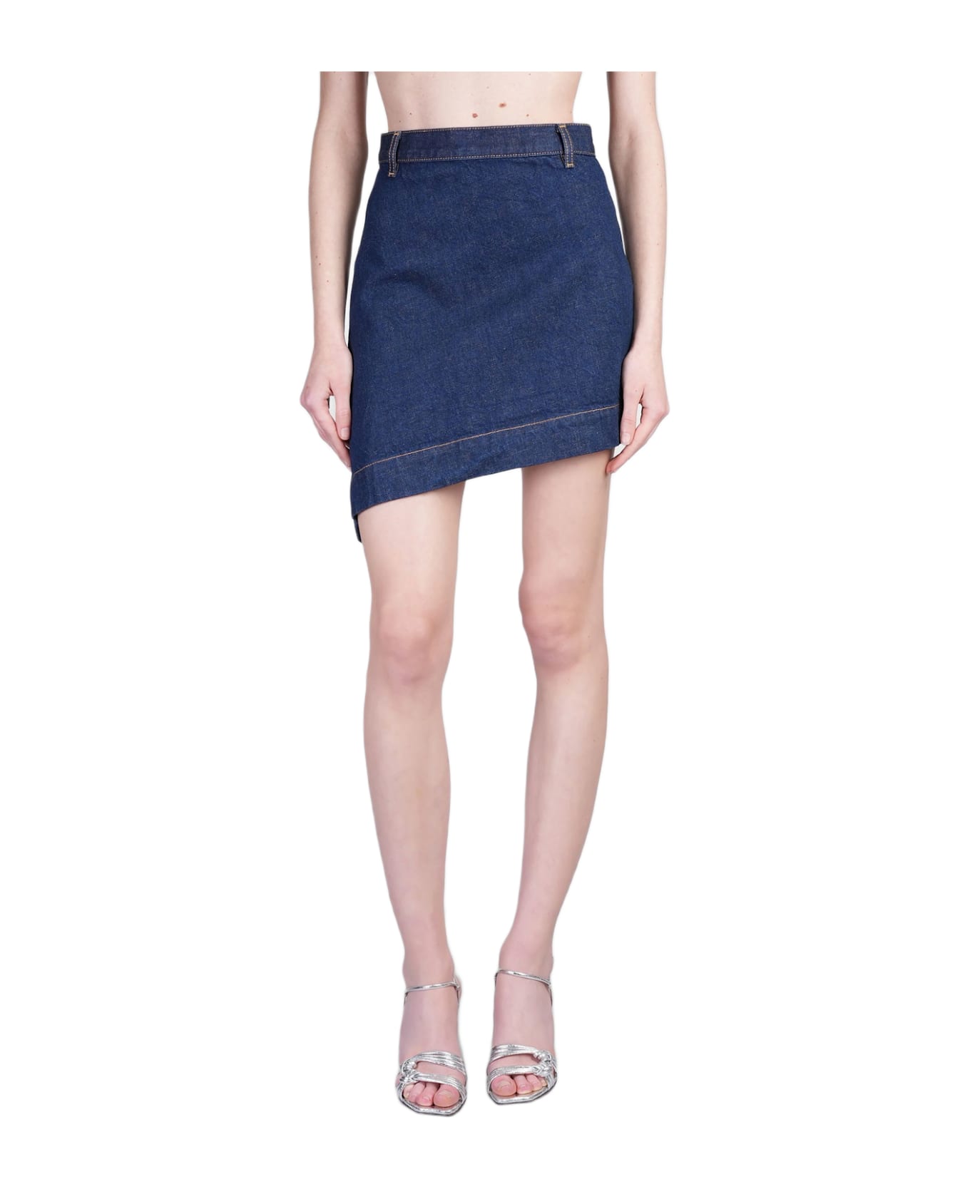 Vivienne Westwood Skirt In Blue Cotton - blue