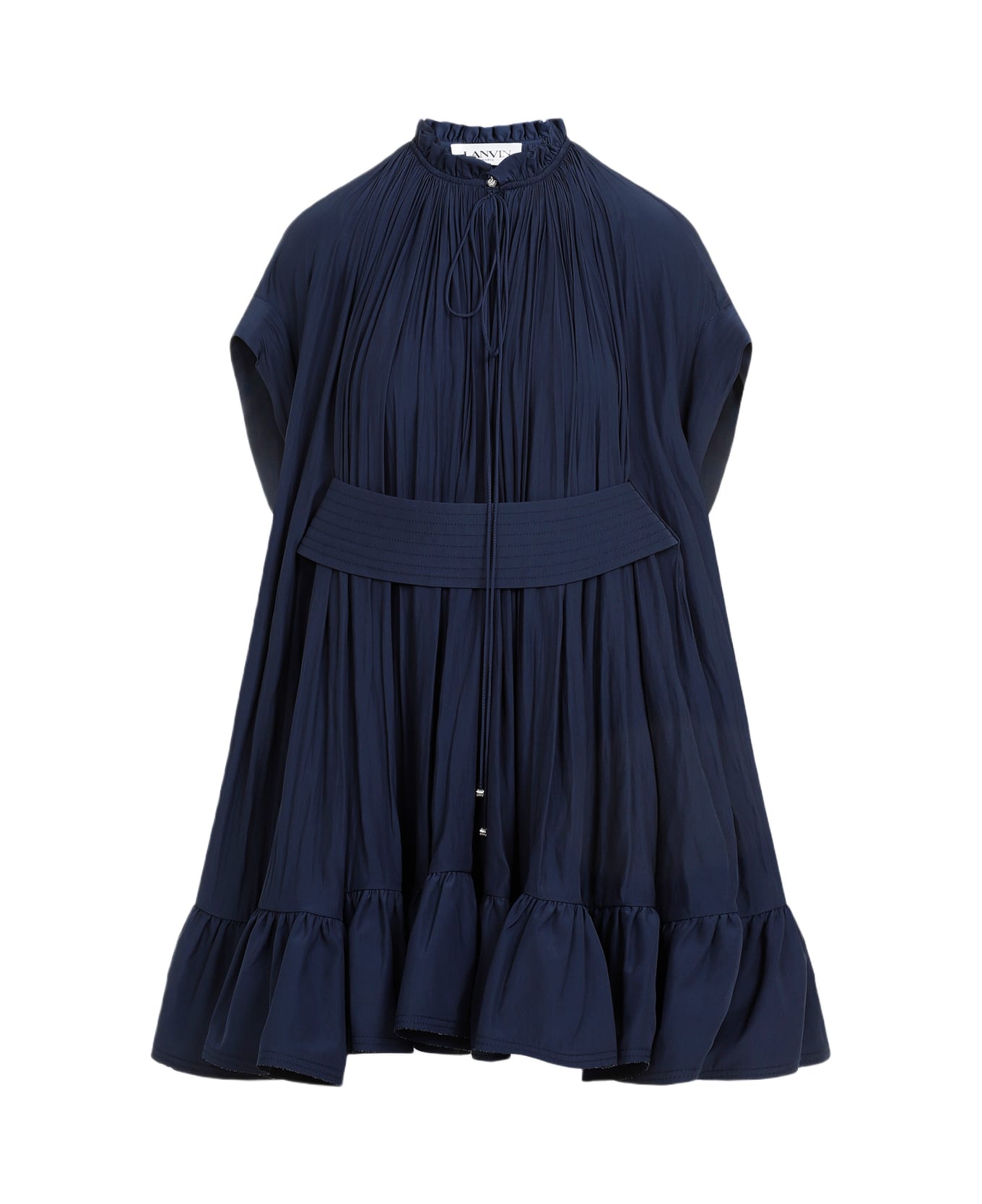 Lanvin Short Ruffle Dress - Ink Blue