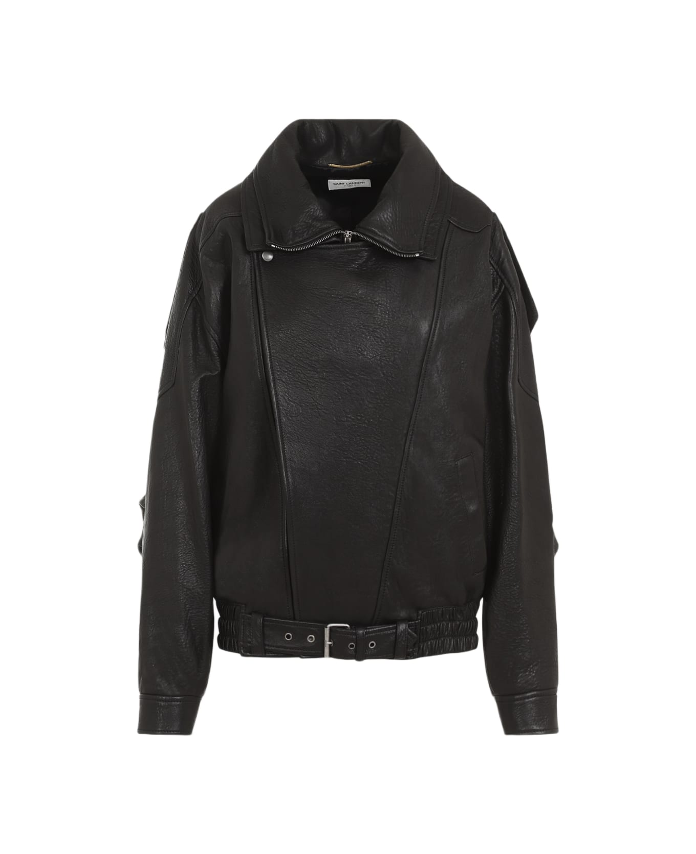 Saint Laurent Leather Blouson - Noir