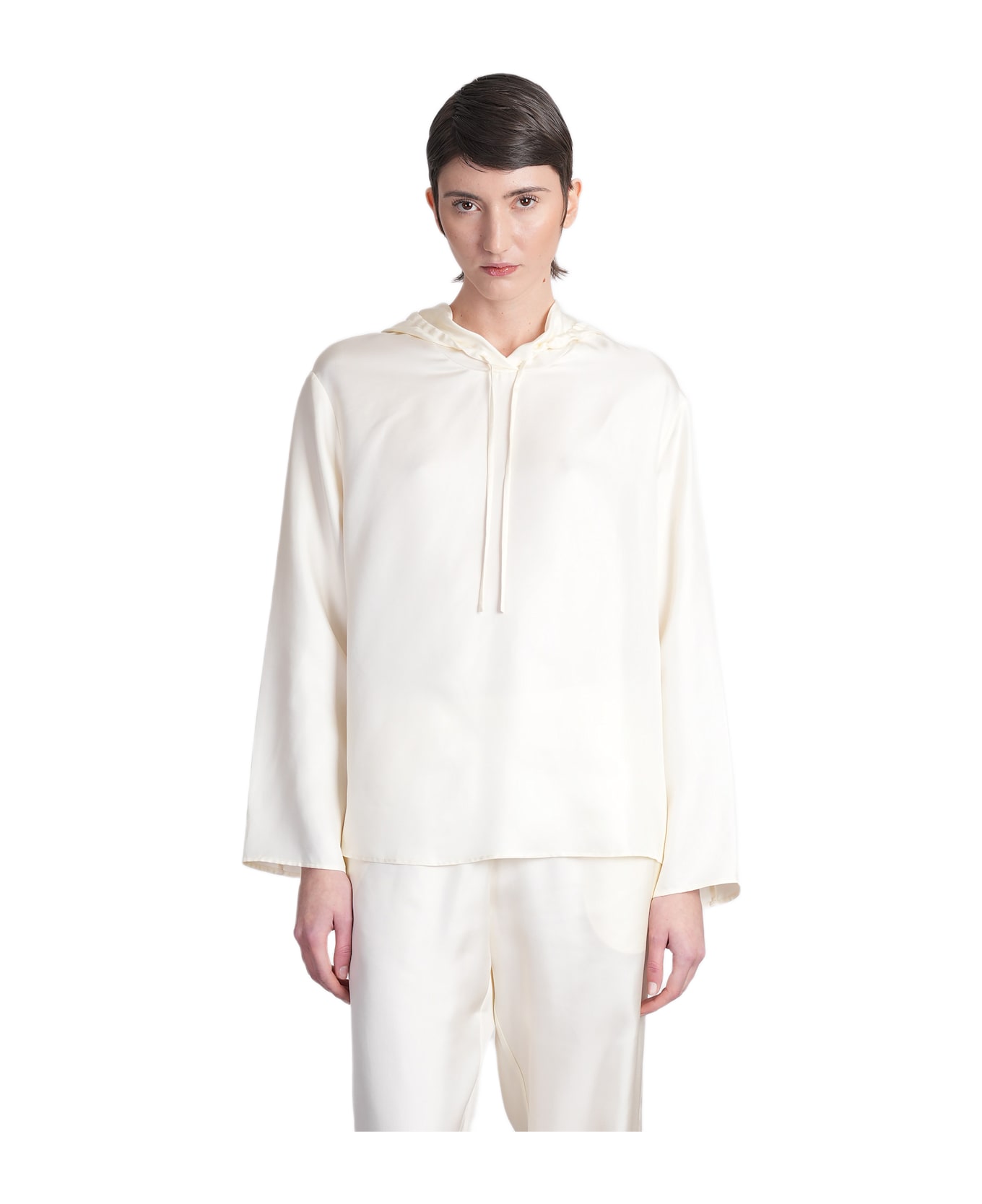 Loulou Studio Nuka Blouse In Beige Silk - beige
