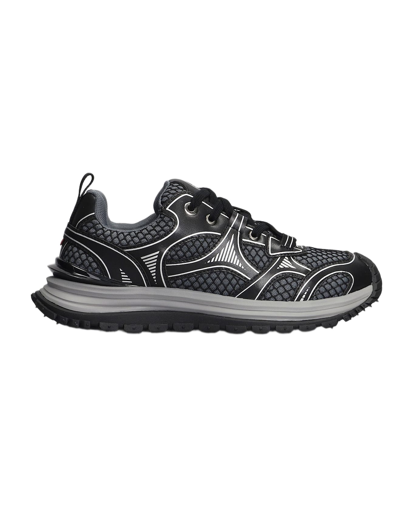 Acupuncture Roadrunn Sneakers In Grey Leather And Fabric - grey