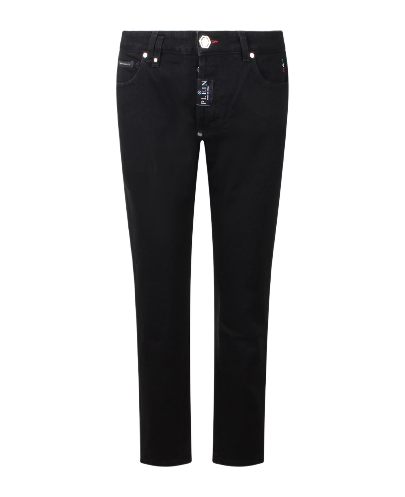 Philipp Plein Denim Skinny Fit Jeans - BLACK